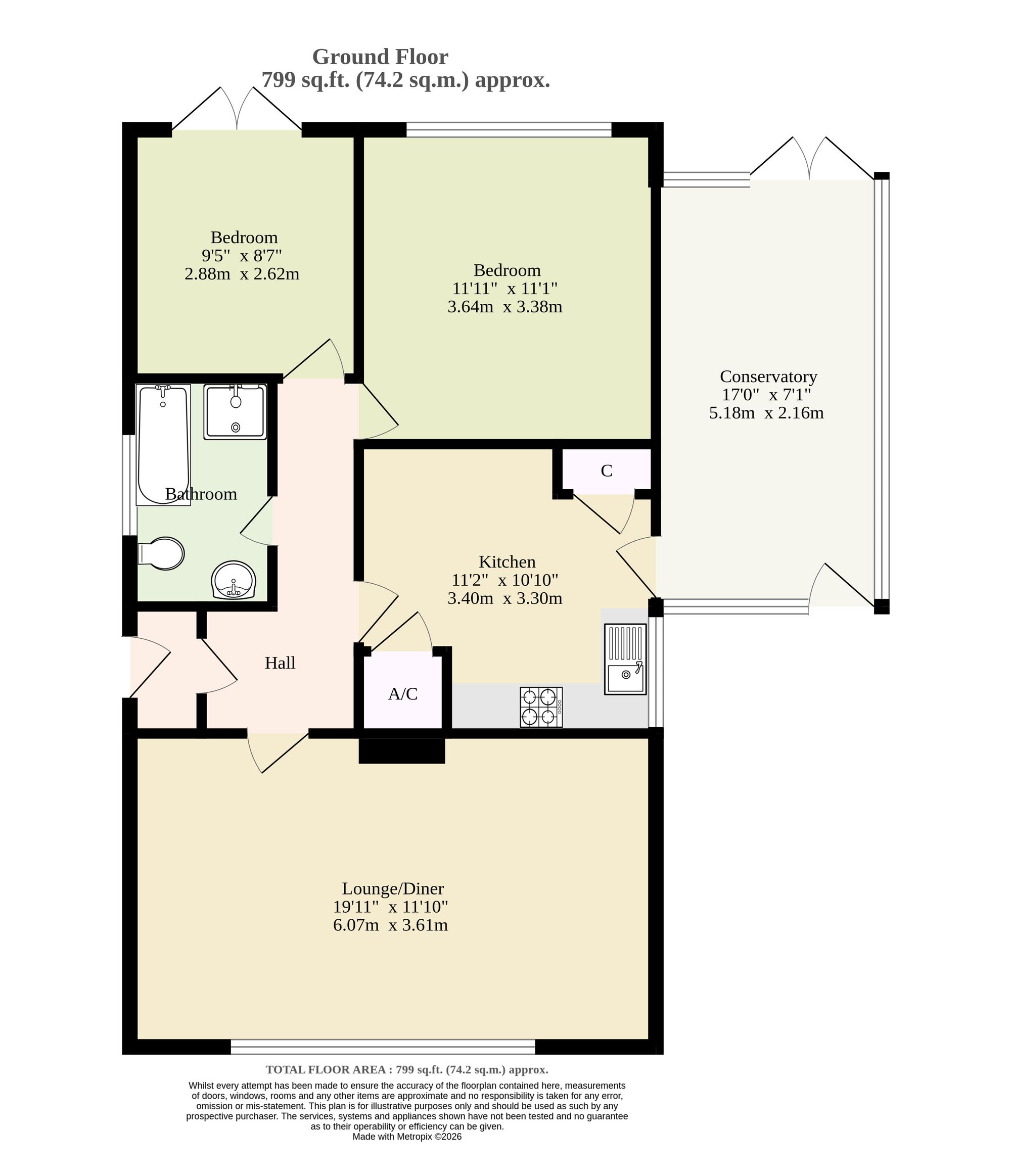 53 Yew Tree Close, Great Yarmouth floorplan