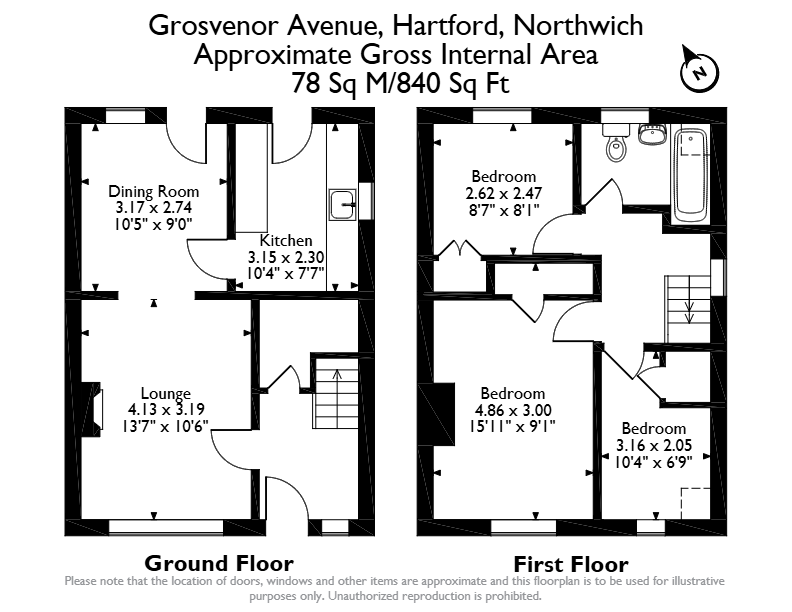 Grosvenor Avenue, Northwich floorplan