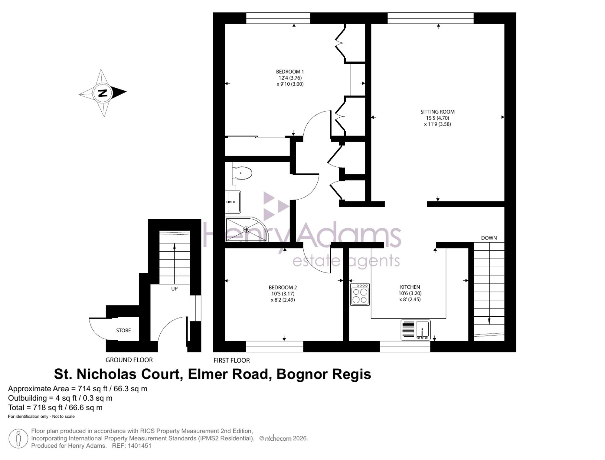 Flat 6, St. Nicholas Court Elmer Road, Bognor Regis floorplan