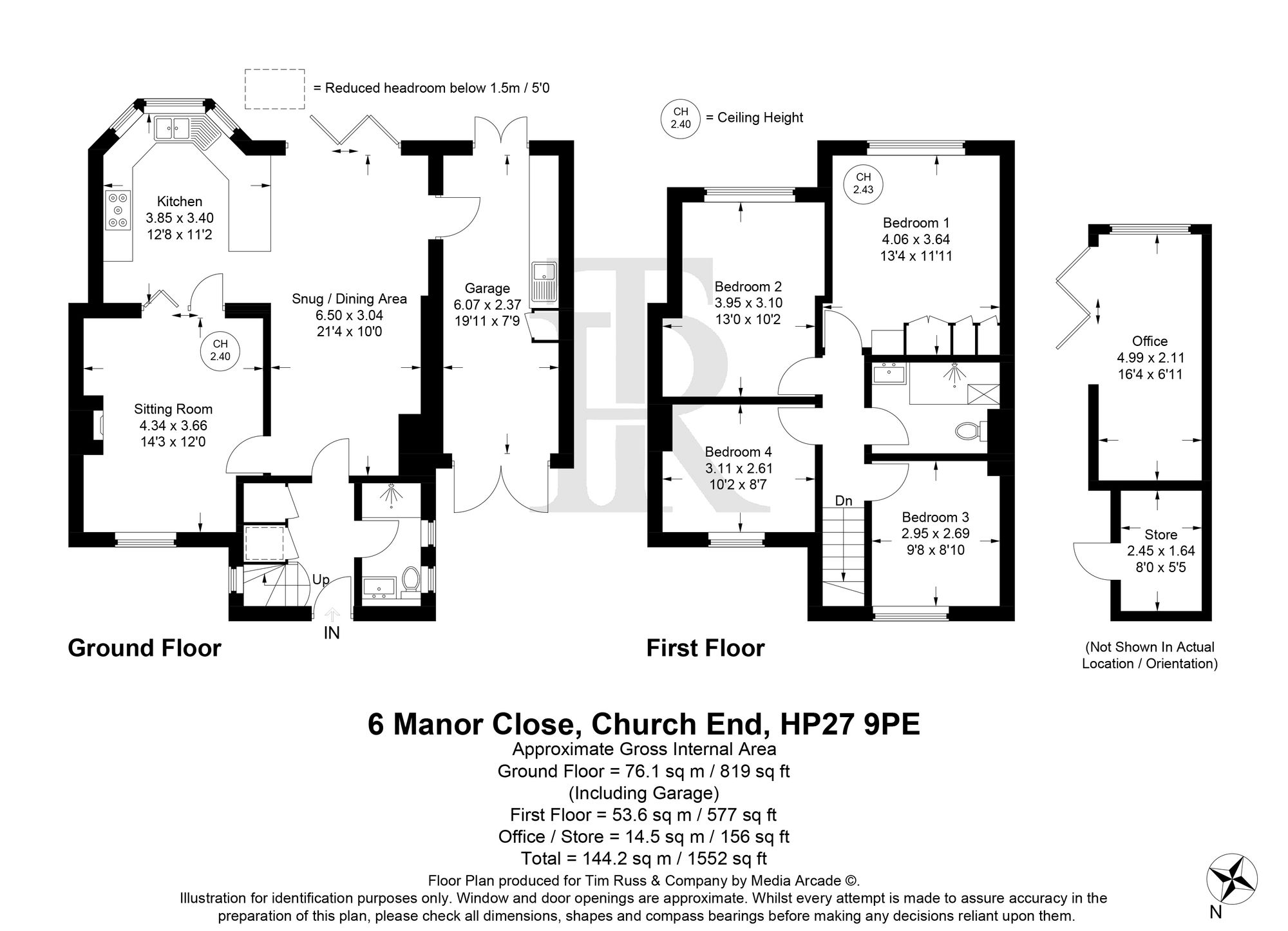 6 Manor Close Church End, Princes Risborough floorplan