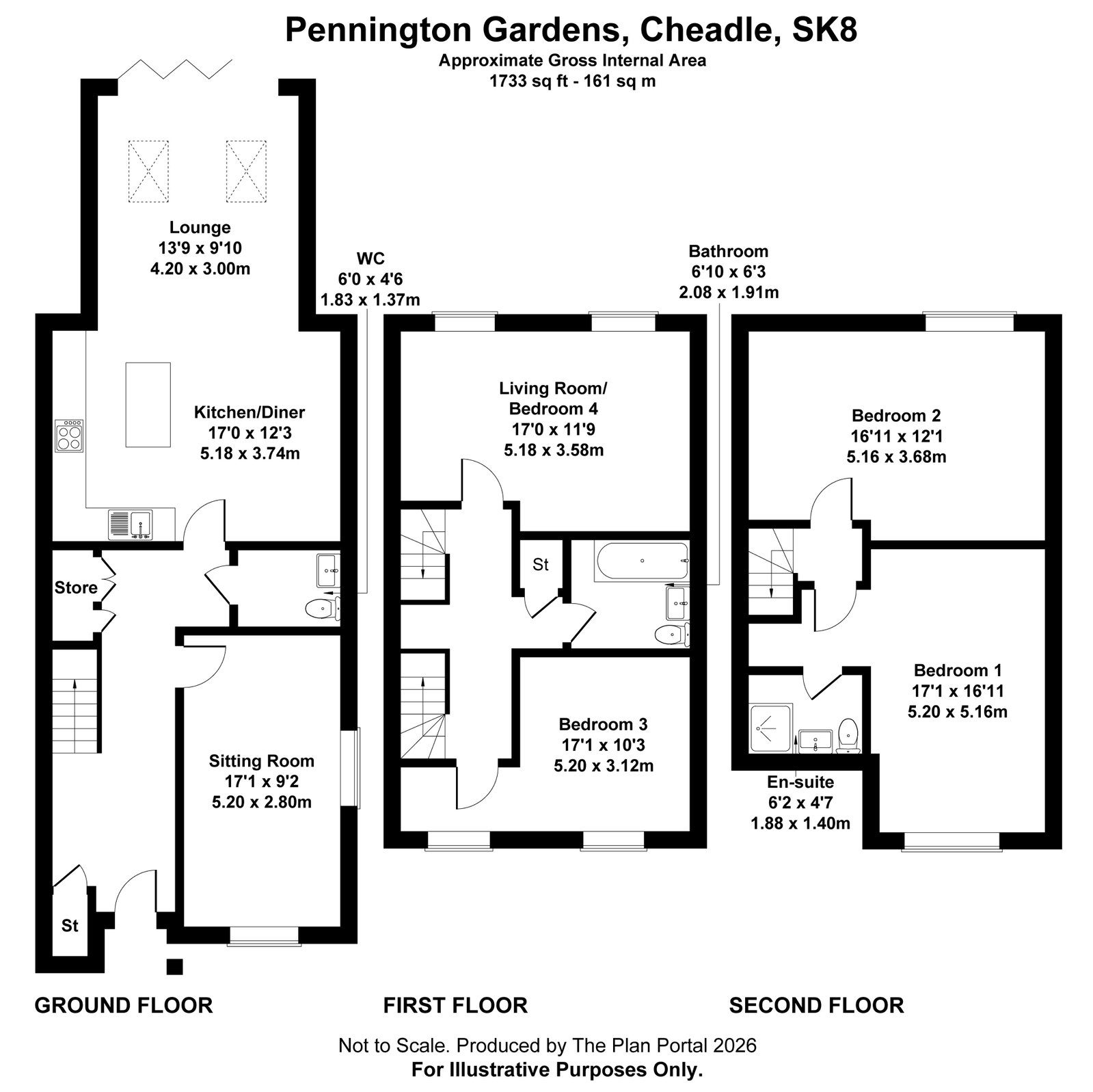 25, Pennington Gardens, Cheadle floorplan