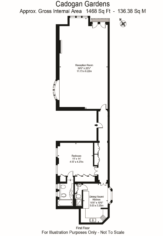 1 Bedrooms Flat to rent in Cadogan Gardens, London SW3