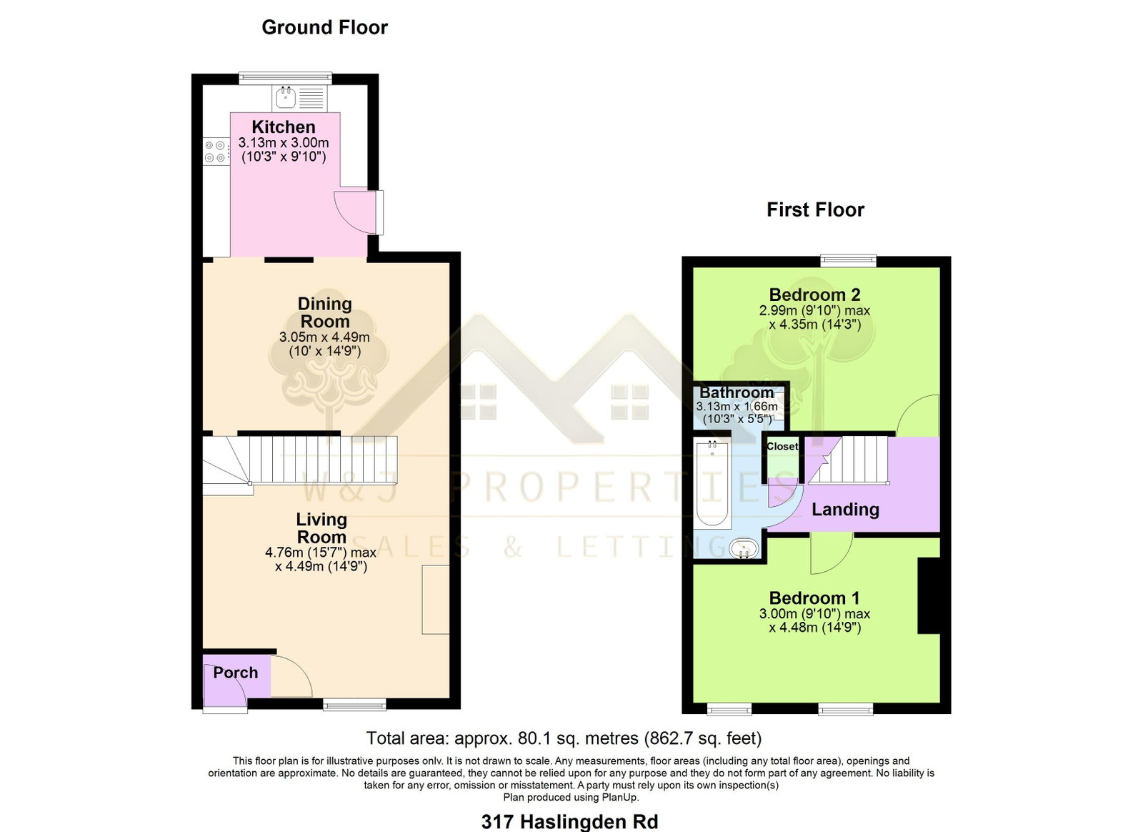 317, Haslingden Road, Blackburn floorplan