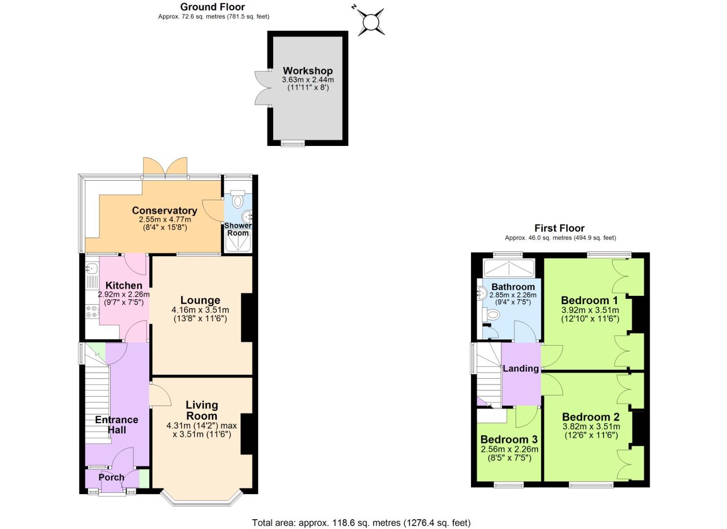 191, Acresford Road, Swadlincote floorplan