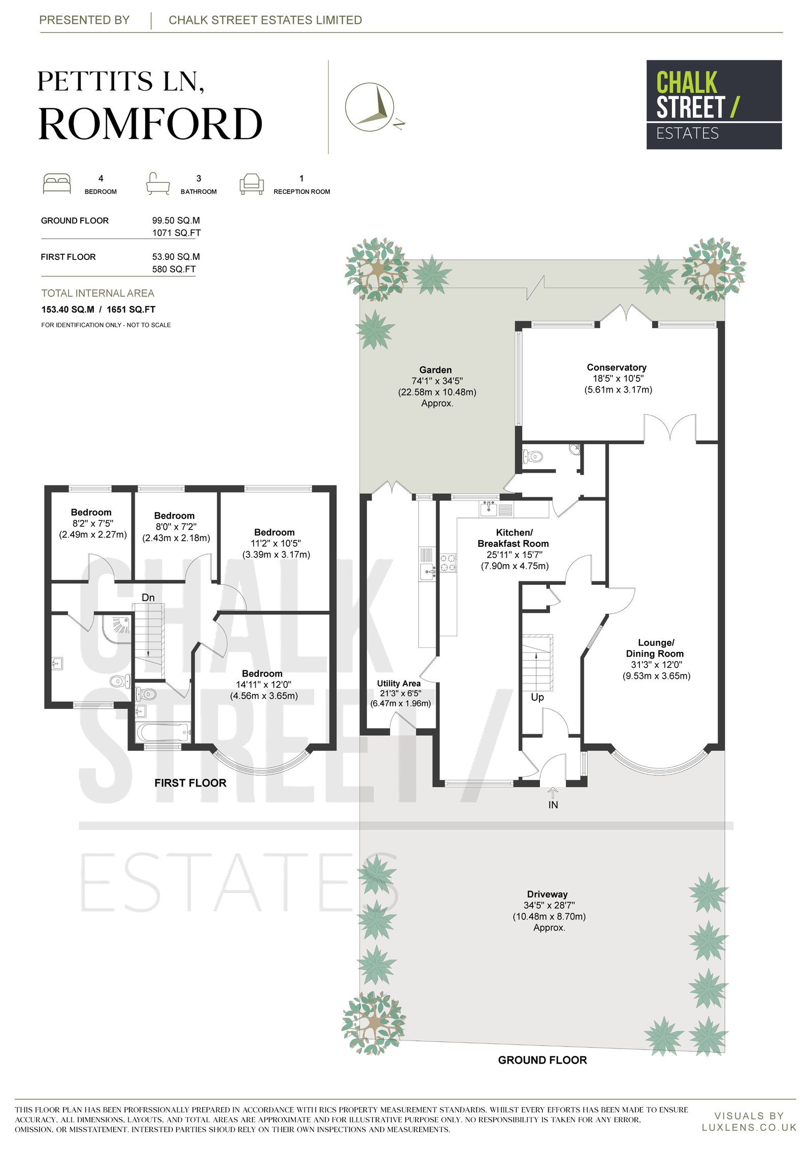 163, Pettits Lane, Romford floorplan