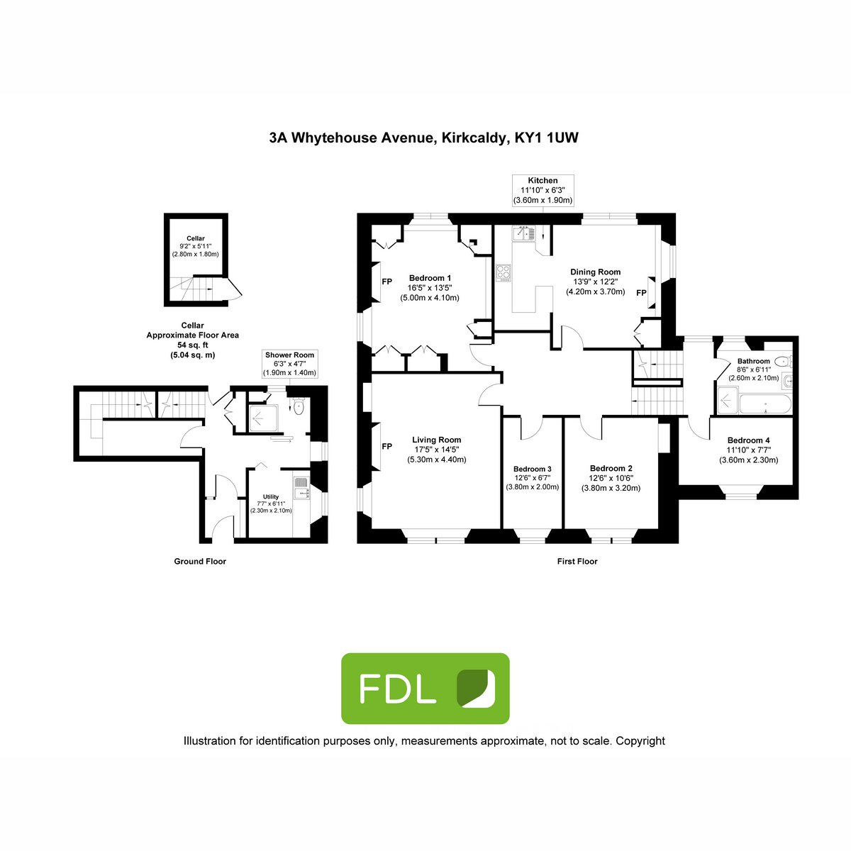 3a, Whytehouse Avenue, Kirkcaldy floorplan
