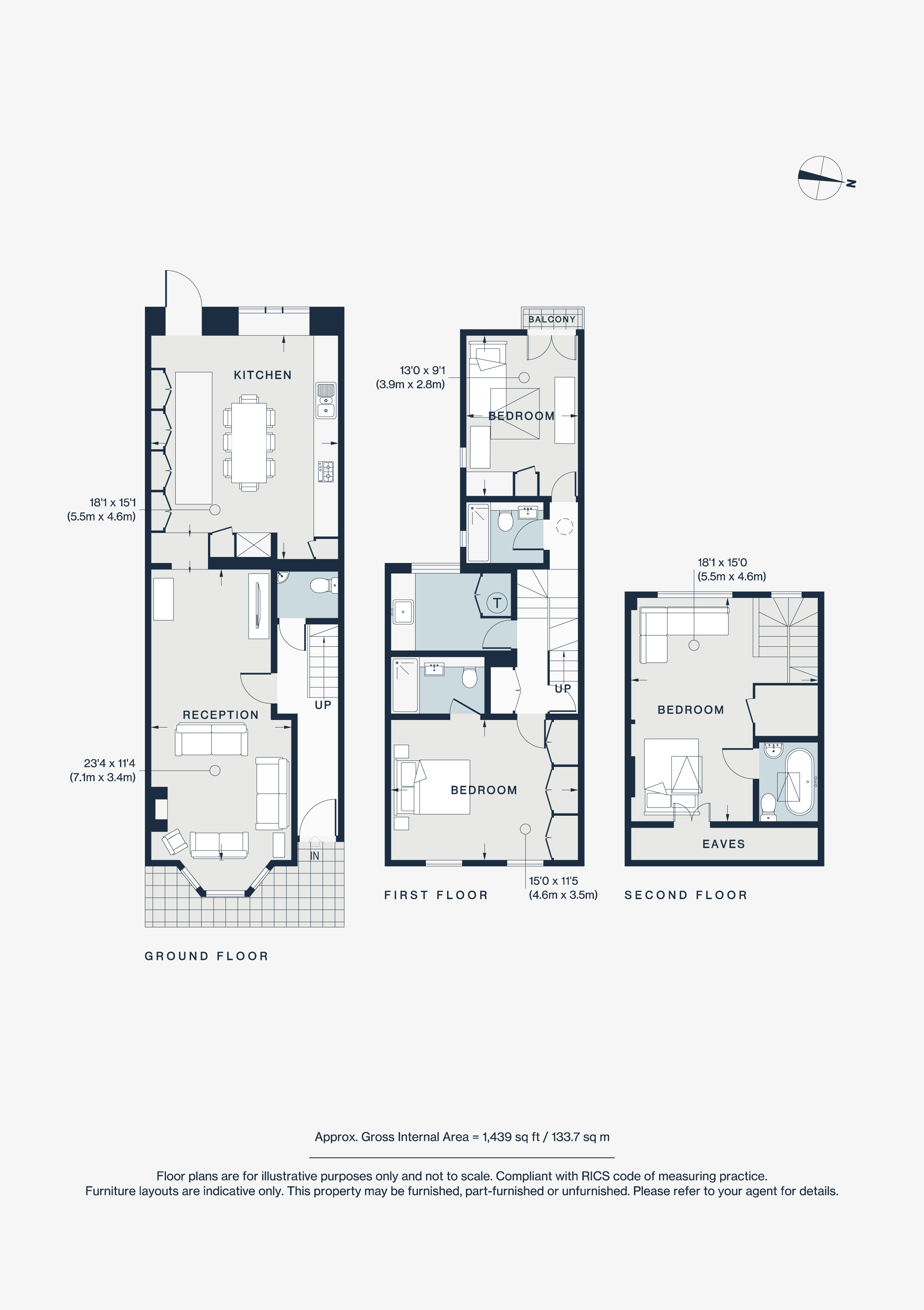 12, Treadgold Street, London floorplan