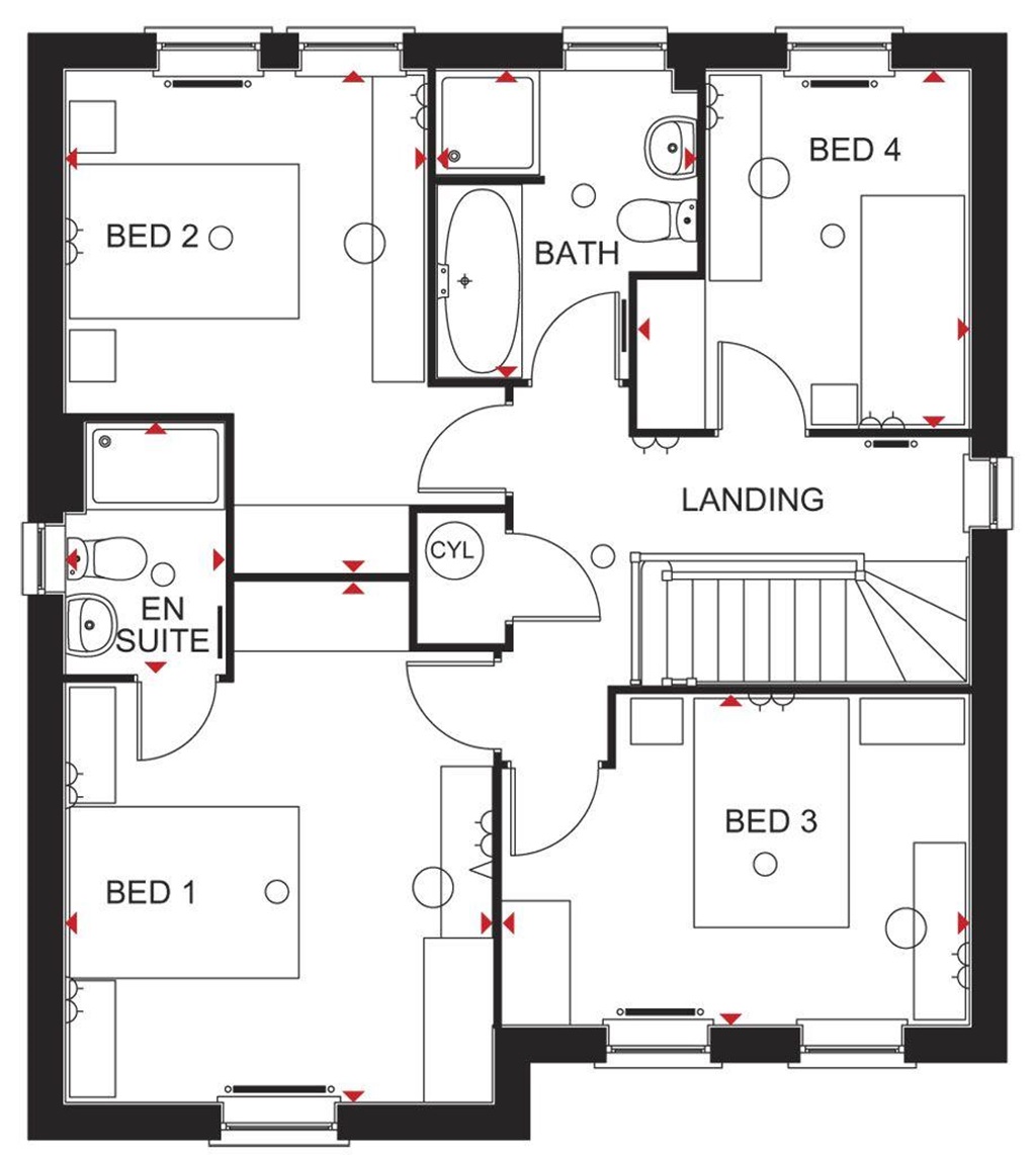 "Holden" at Magna Road, Canford BH11, 4 bedroom detached house for sale