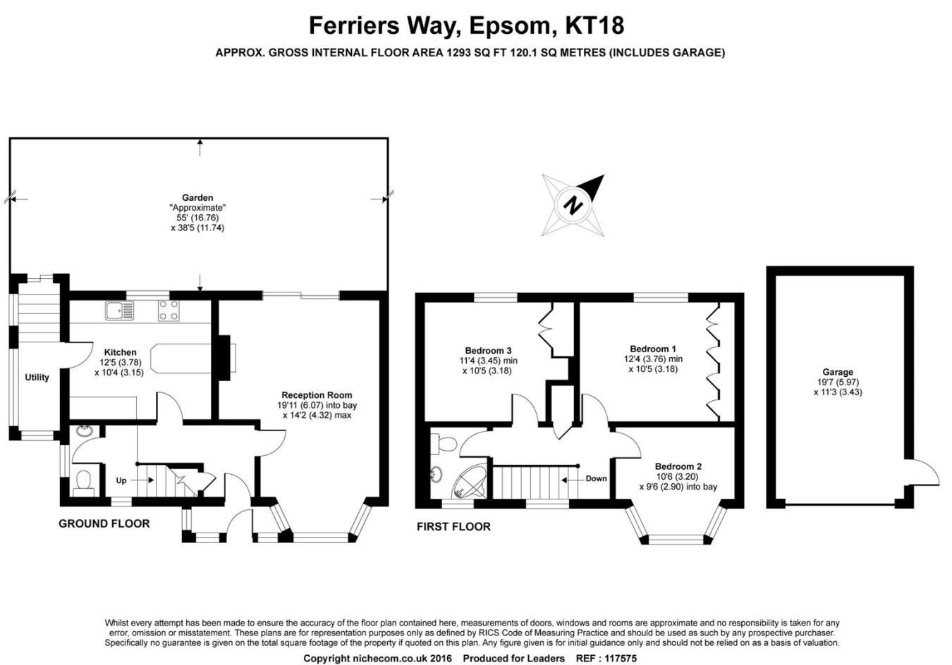 3 Bedrooms Semi-detached house for sale in Ferriers Way, Epsom KT18