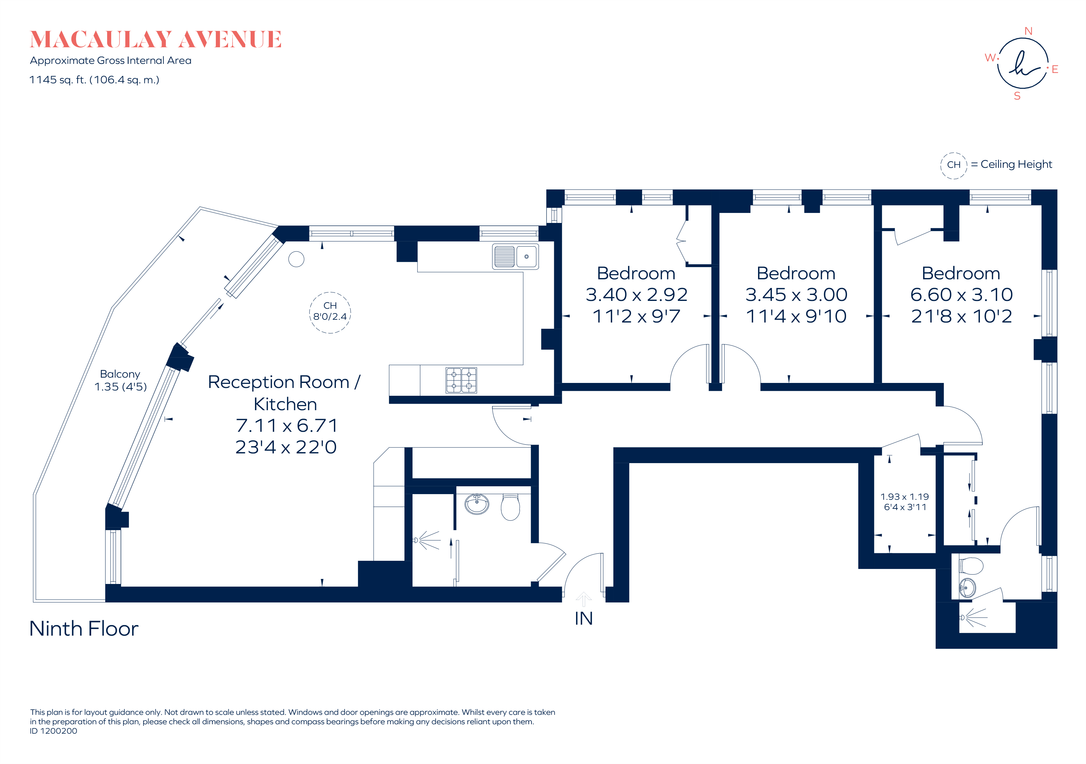 Flat 94, 15, Henry Macaulay Avenue, Kingston Upon Thames floorplan