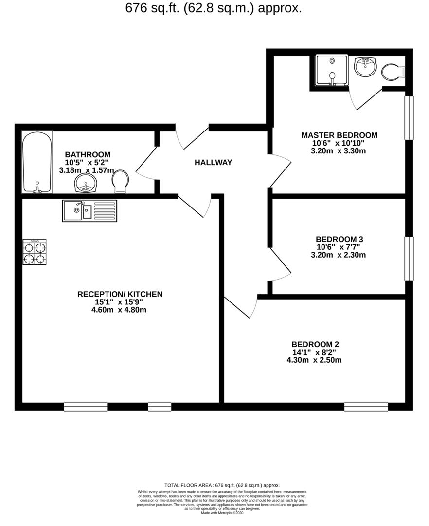 Flat 15 Union House, 23, Clayton Road, Hayes floorplan