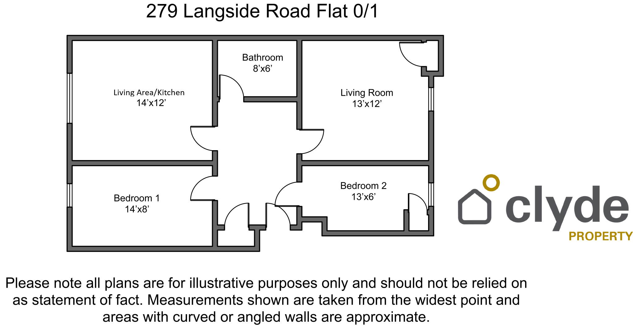 Flat 0/1 Craighlaw, 279, Langside Road, Glasgow City floorplan