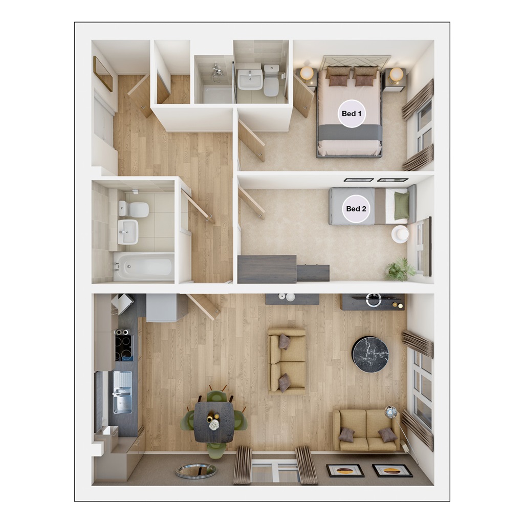 Garrison Grove - Plot 961, Shorncliffe Heights, Sales Information Centre, Off Royal Military Avenue, Folkestone floorplan