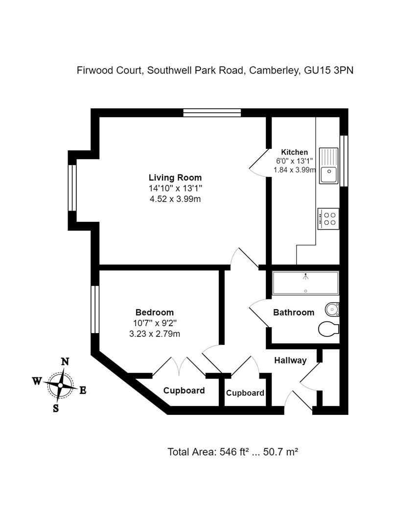 Flat 5, Firwood Court, Southwell Park Road, Camberley floorplan
