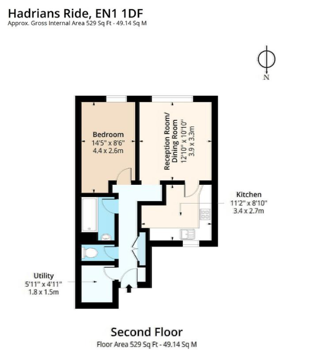Hadrians Ride, Enfield floorplan