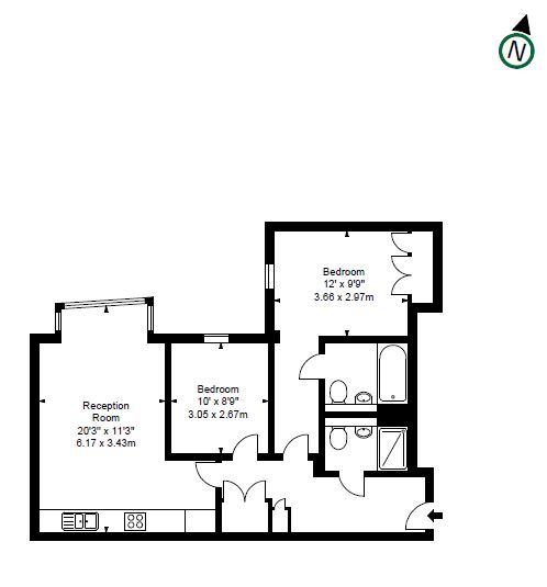 2 Bedrooms Flat to rent in Merchant Square East, London W2