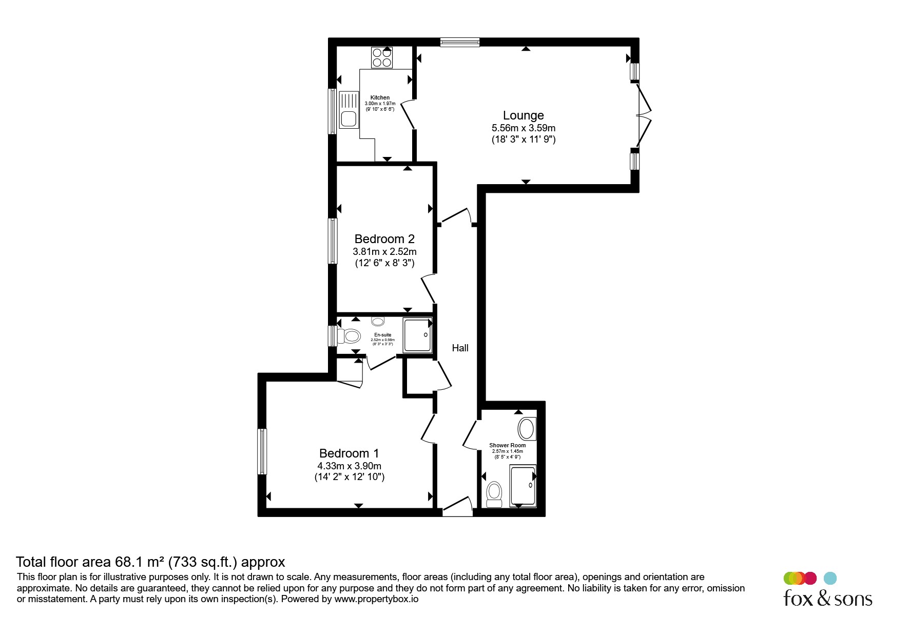Flat 1, Pacific Heights South, 16, Golden Gate Way, Eastbourne floorplan
