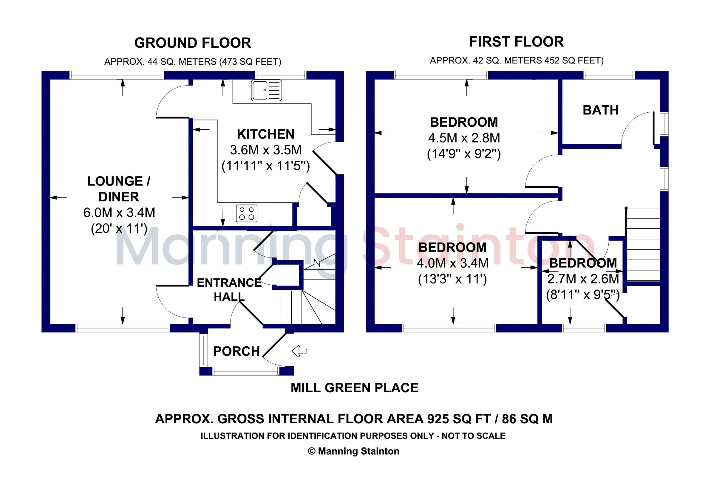 25, Mill Green Place, West Yorkshire floorplan