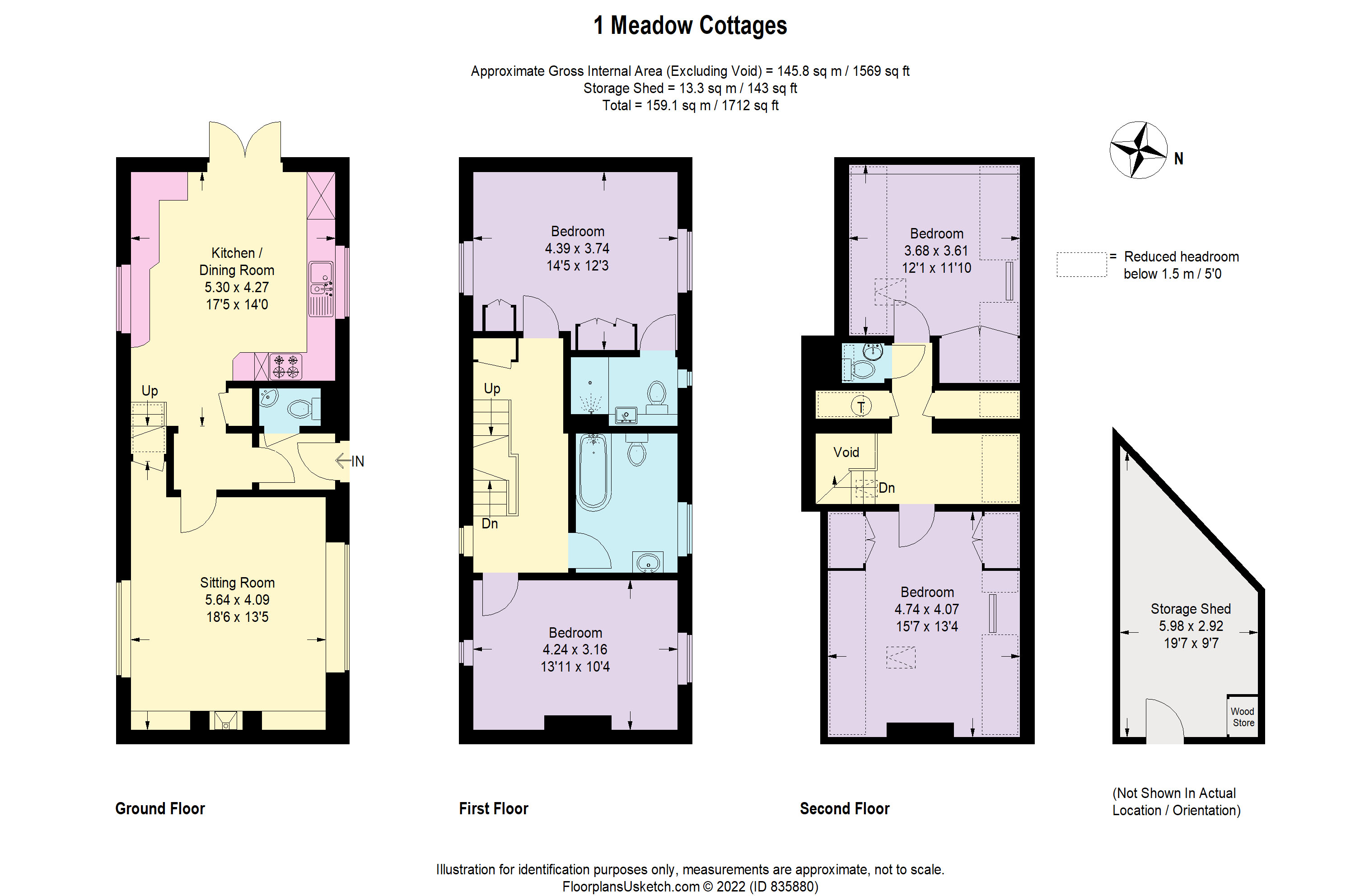 1 Meadow Cottages, High Street, Chalford floorplan