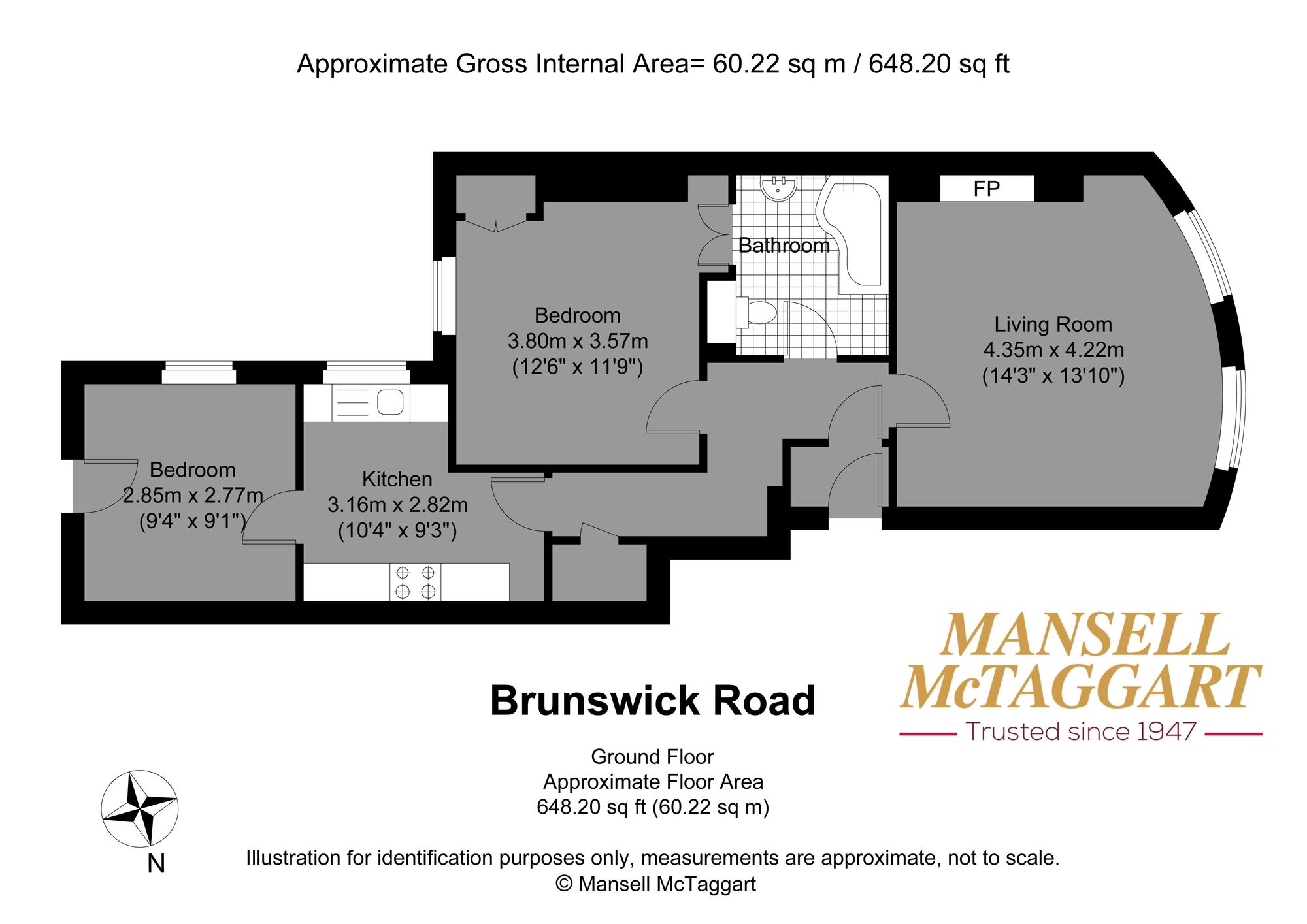 FLAT 1, Brunswick Road, Hove floorplan
