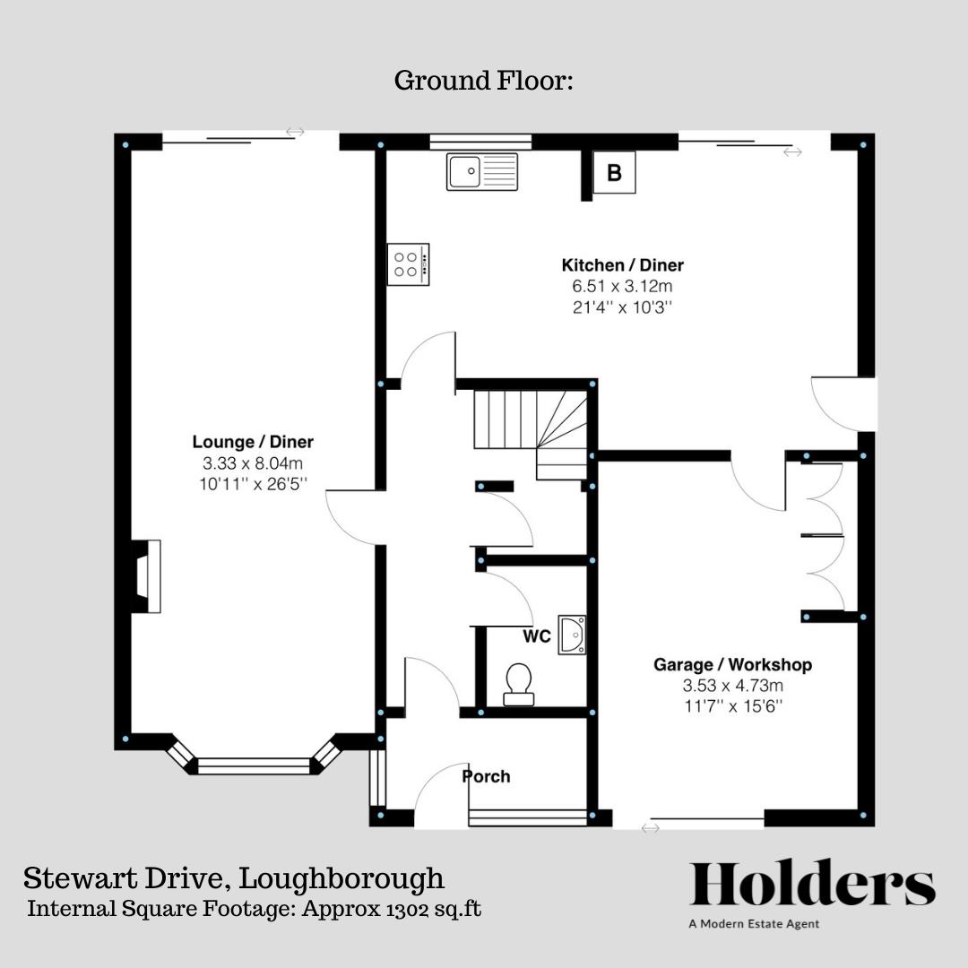 25, Stewart Drive, Loughborough floorplan