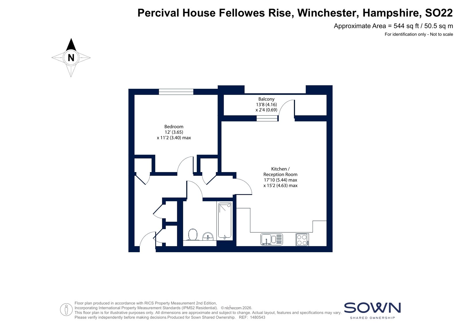 SNG SO - 37 Percival House,, Fellowes Rise, Hampshire floorplan