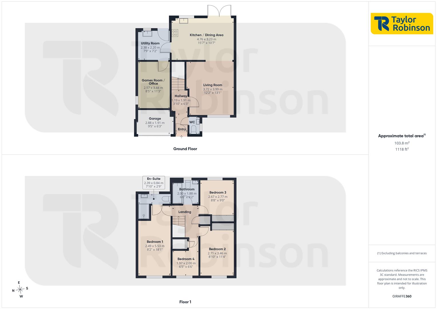 4, Evans Close, Crawley floorplan