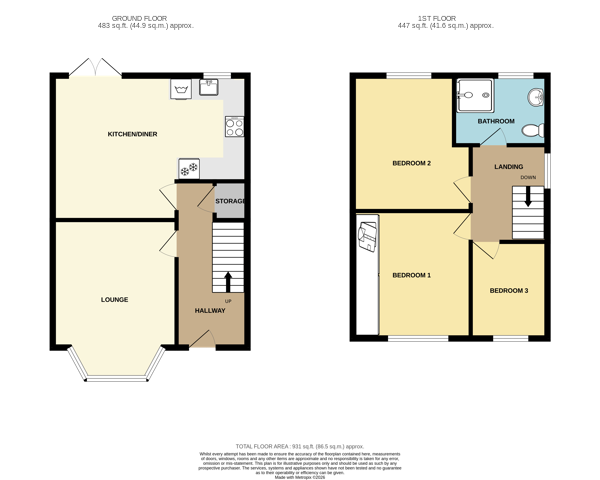 16, Sandgate, Blackpool floorplan