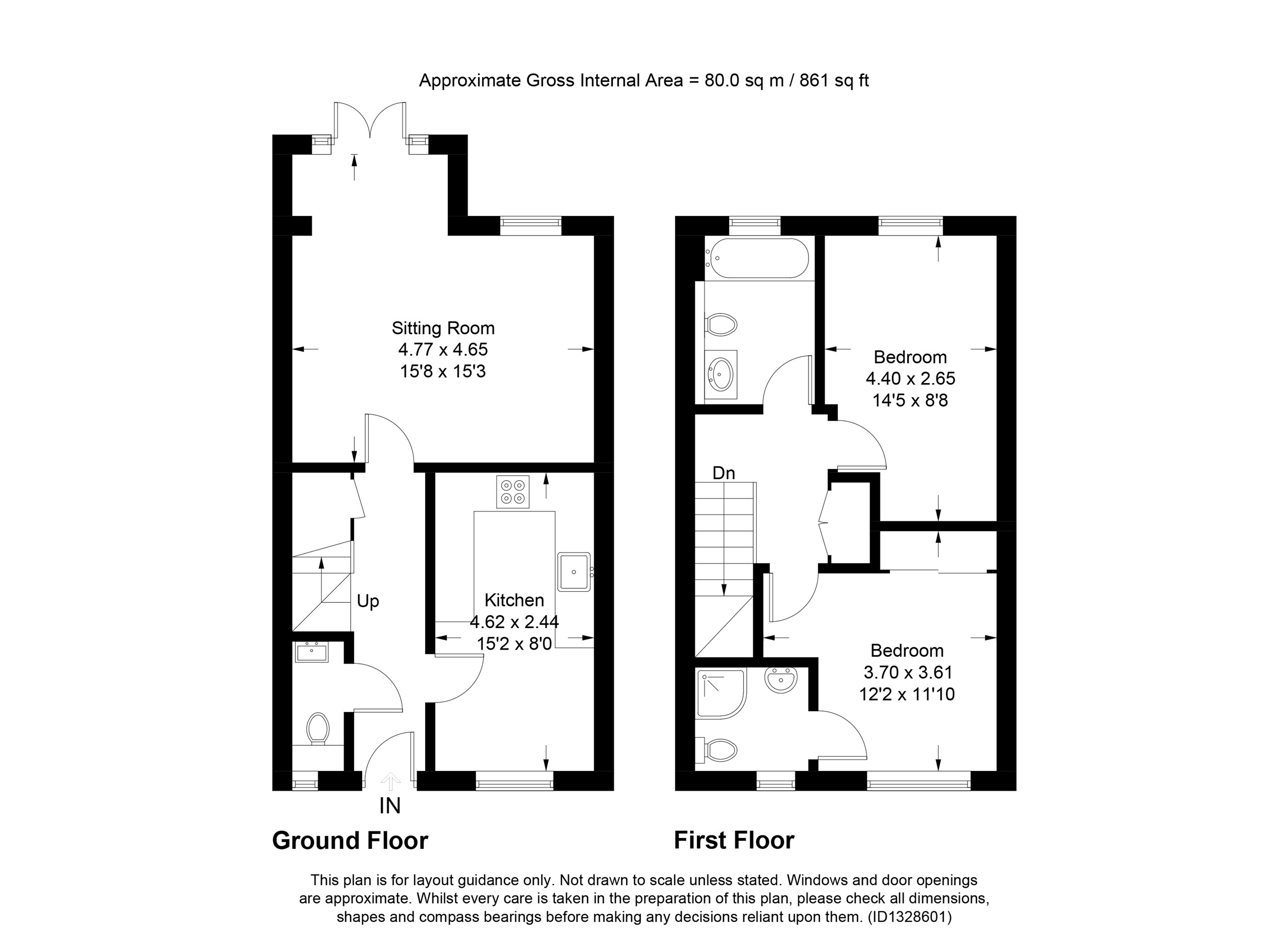 6, Icknield Gardens, Leighton Buzzard floorplan