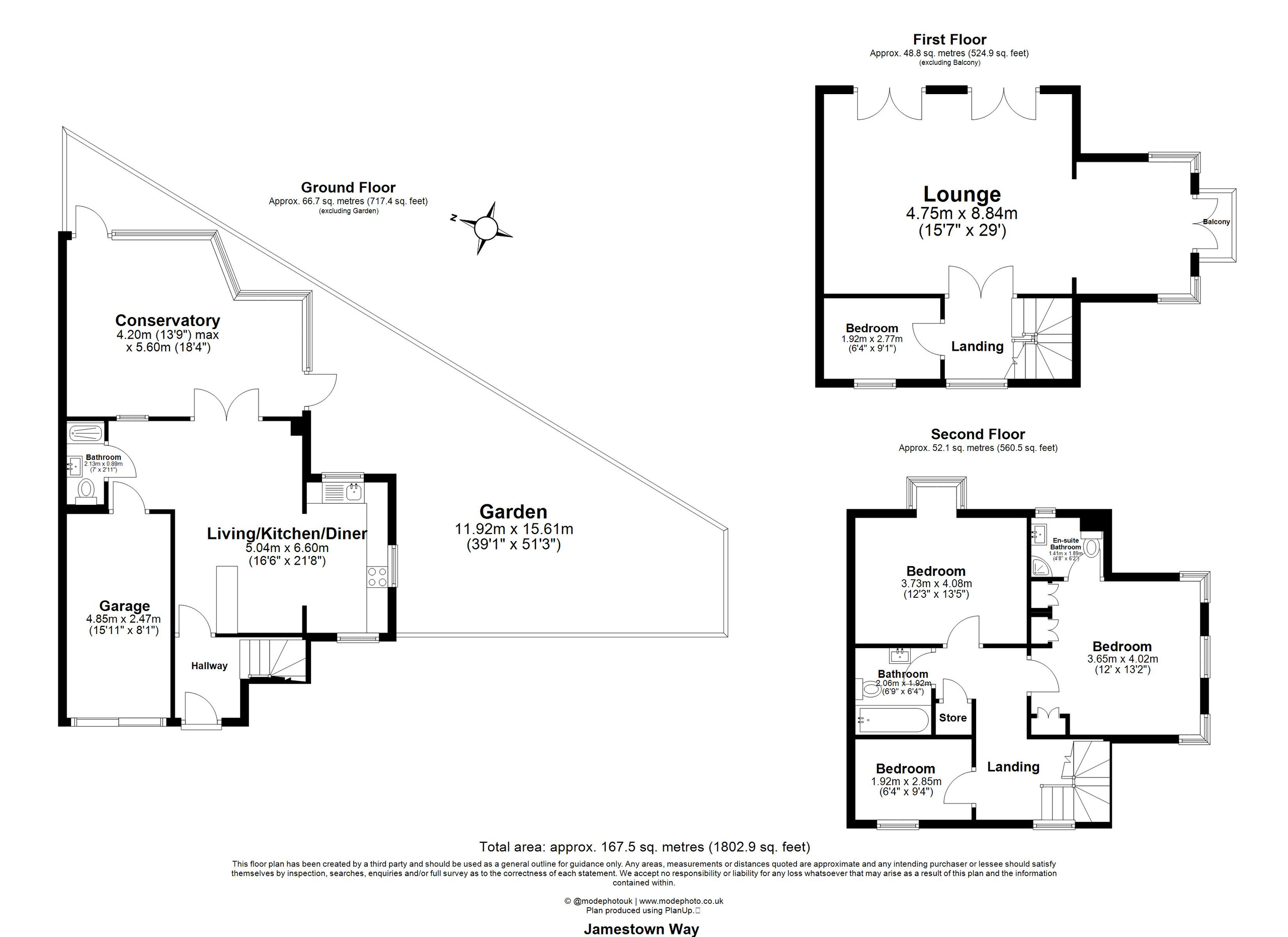12 Jamestown Way, London floorplan