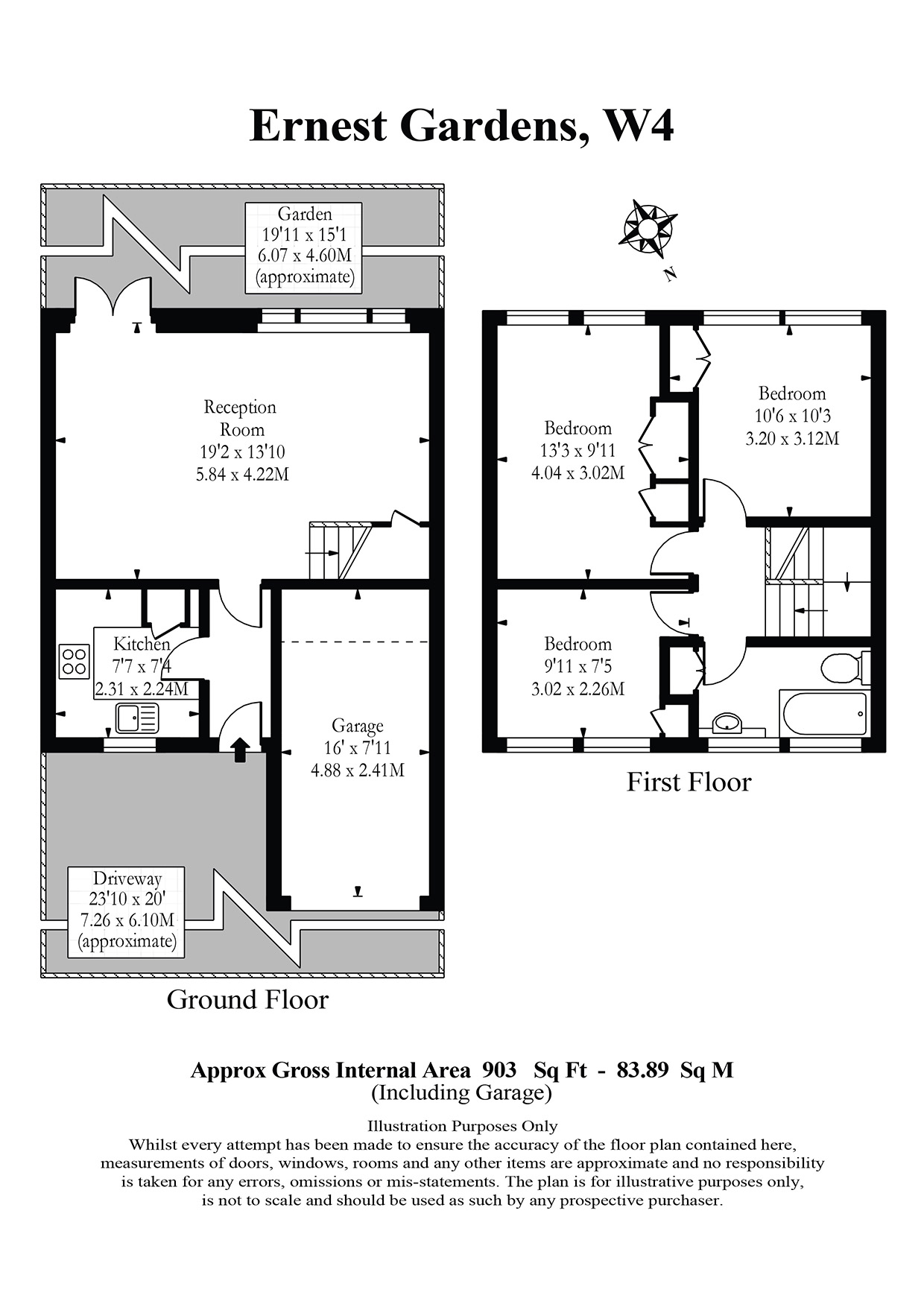 3 Bedrooms  to rent in Ernest Gardens, Chiswick W4