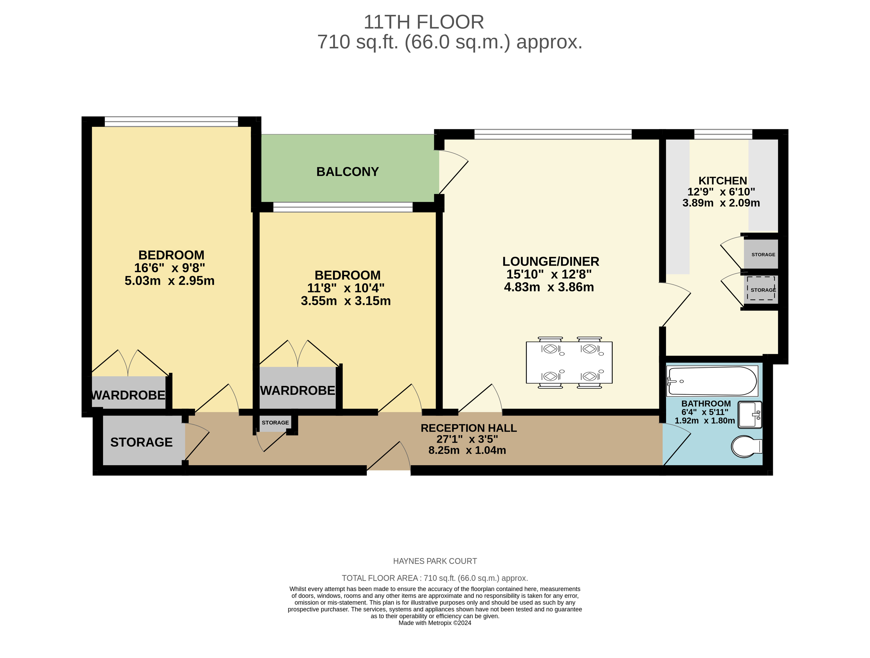 Flat 180, Haynes Park Court,, Slewins Close, Essex floorplan