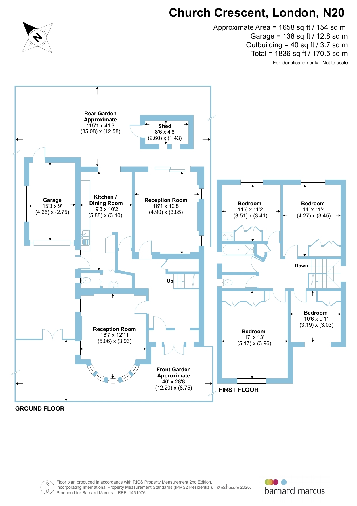 35, Church Crescent, London floorplan