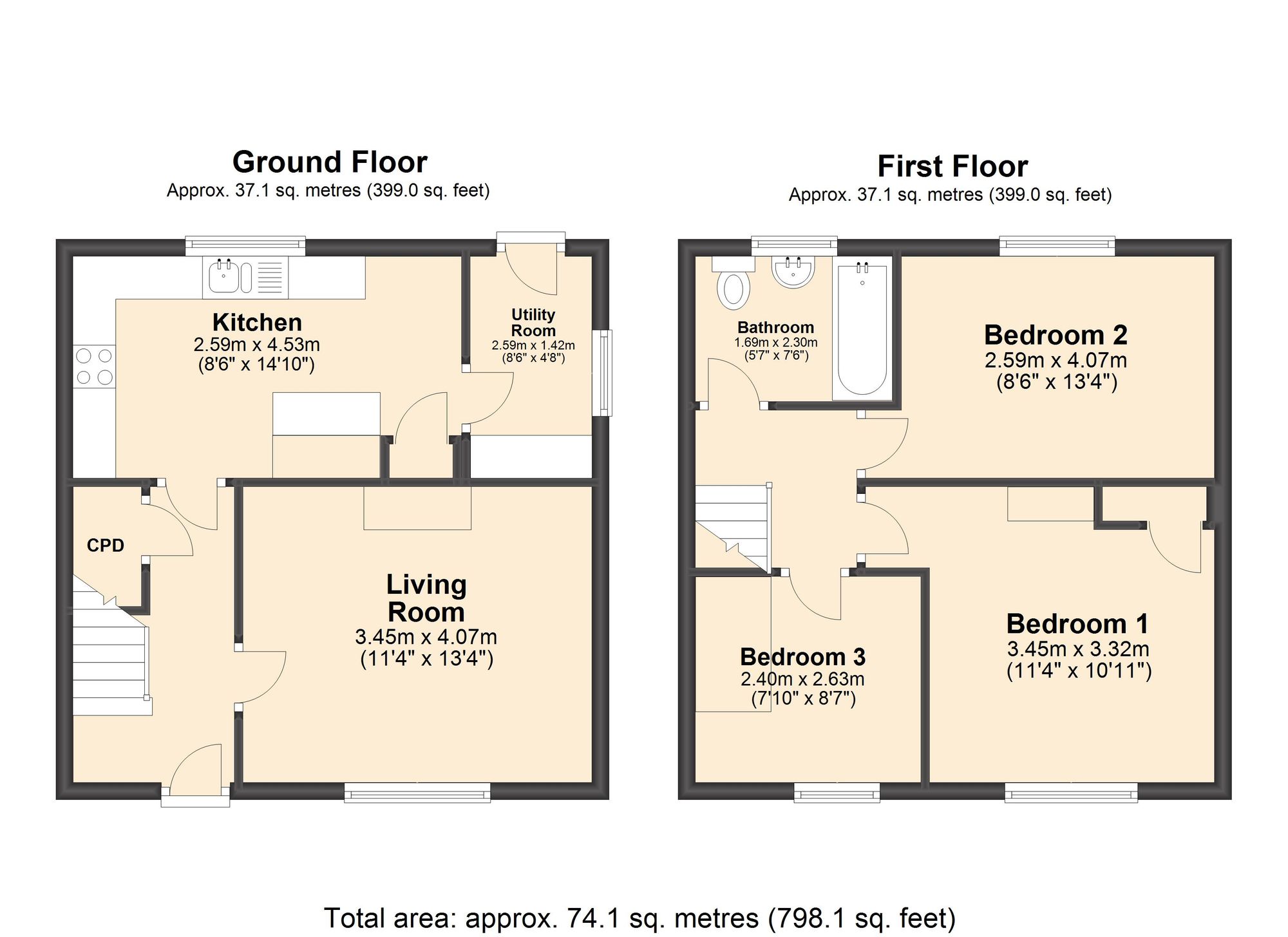 25 Lee Road, Chesterfield floorplan
