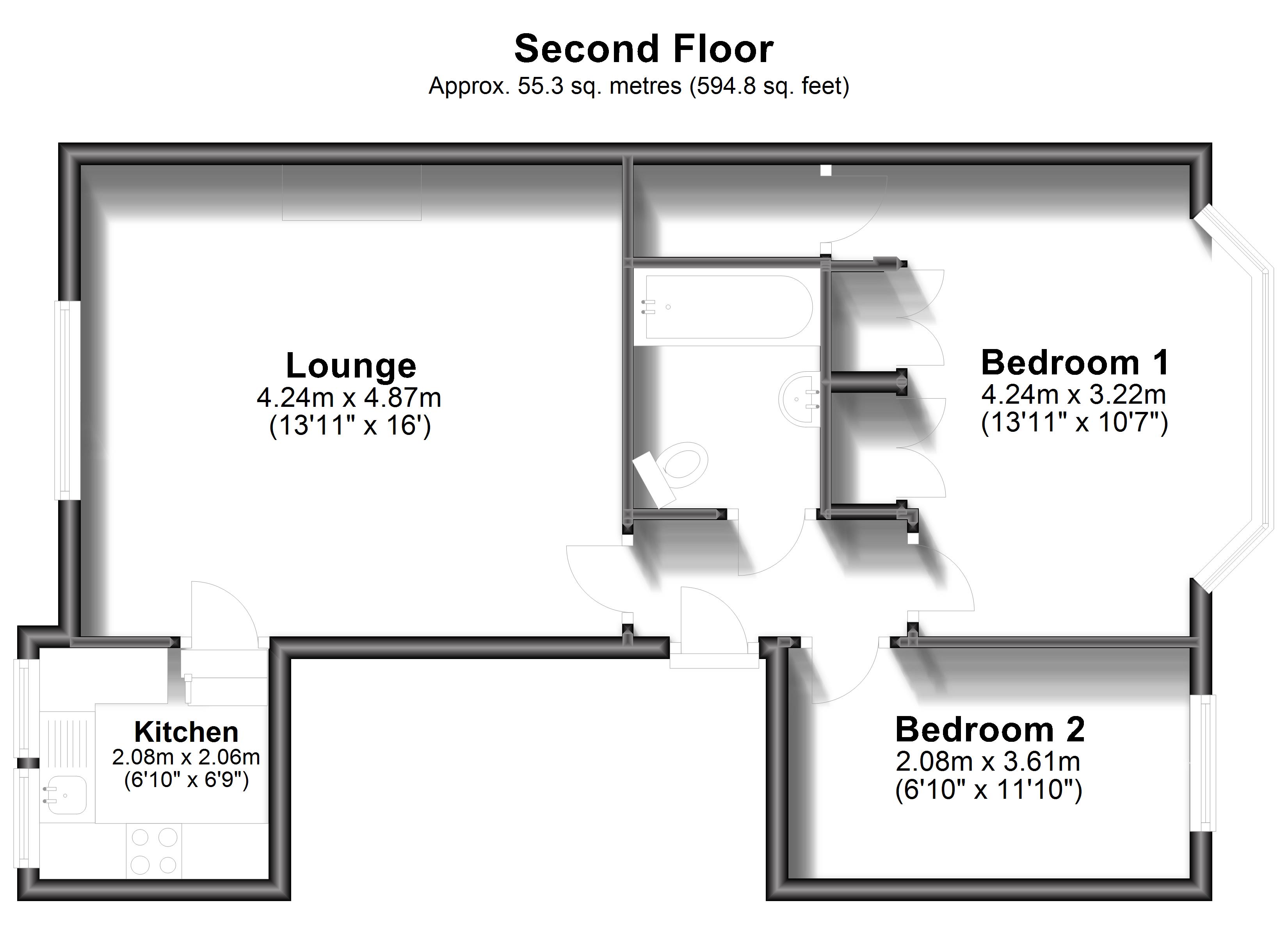 Cromwell Road, Hove floorplan