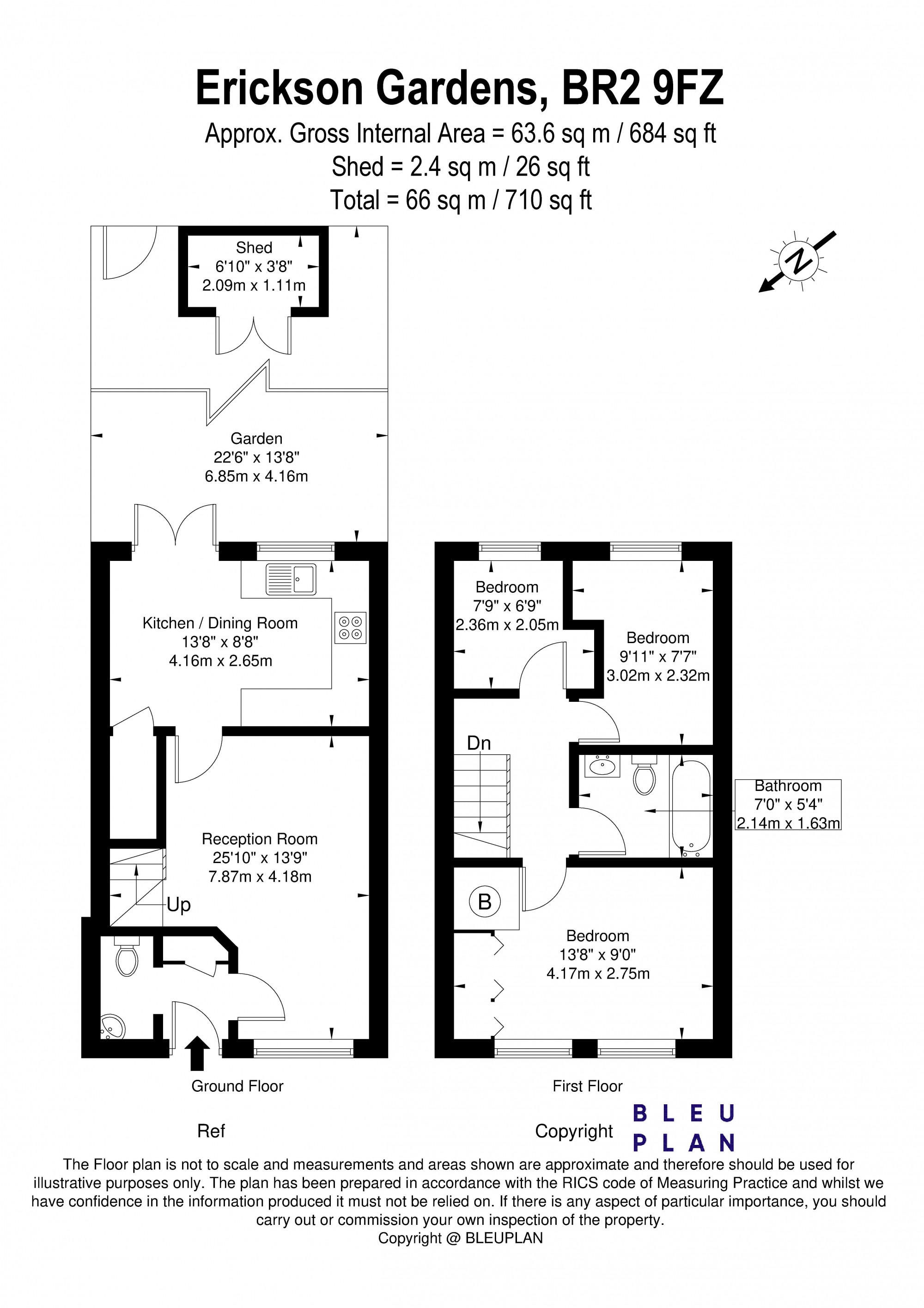 Erickson Gardens, Bromley BR2, 3 bedroom terraced house for sale