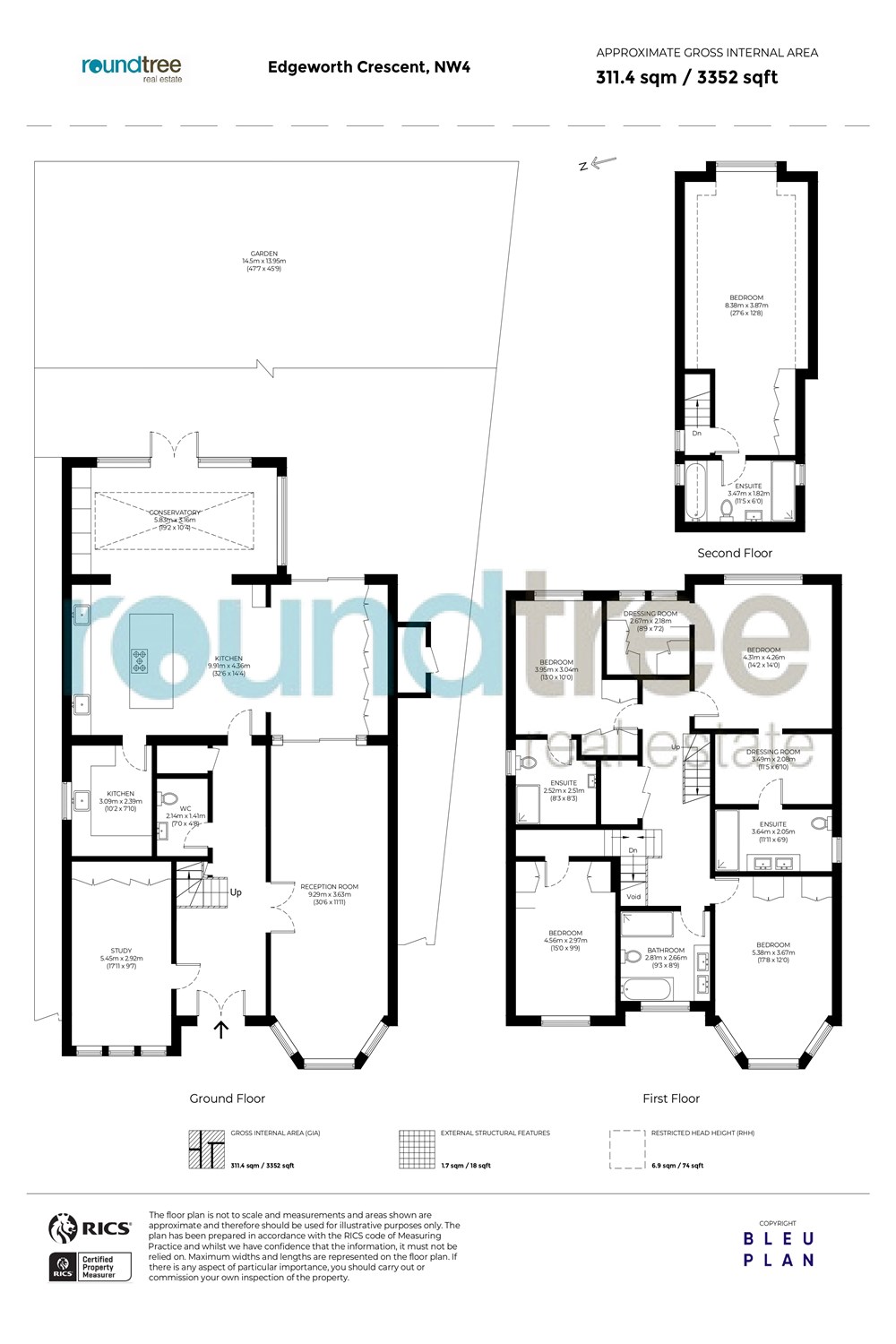 1, Edgeworth Crescent, Hendon floorplan