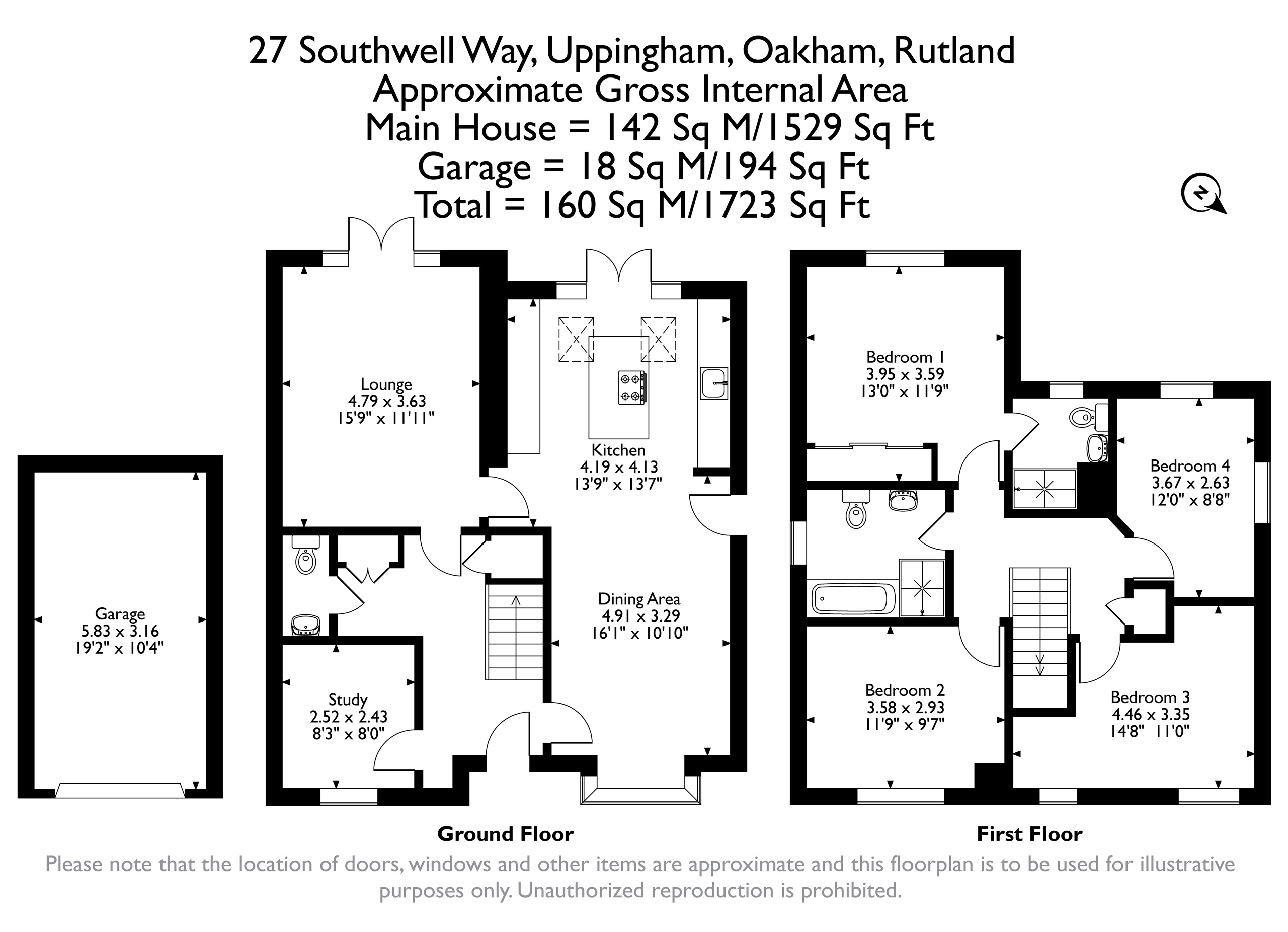 27, Southwell Way, Oakham floorplan