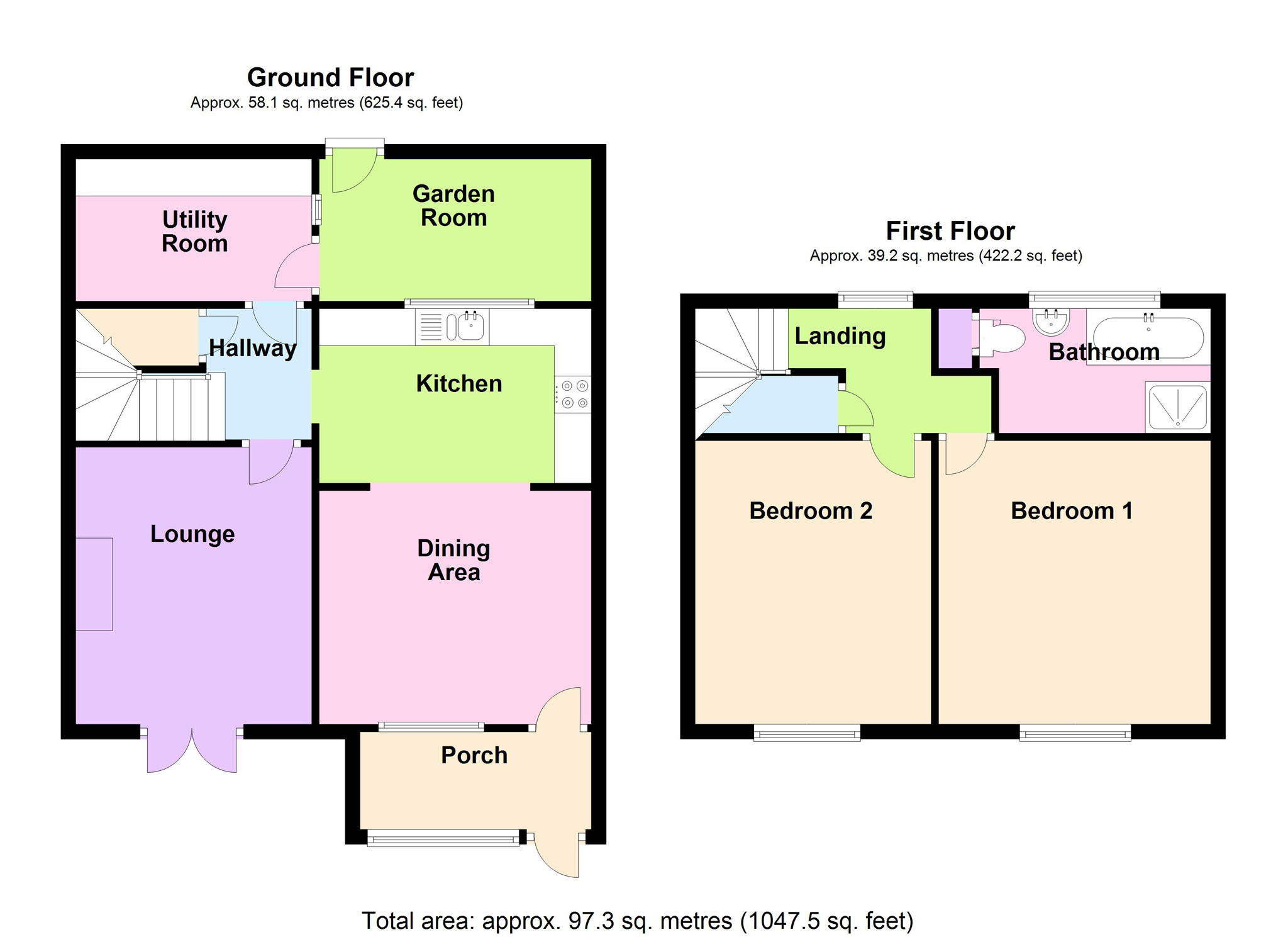 2 Bedrooms Terraced house for sale in 2, Back Croft Danesmoor, Chesterfield, Derbyshire S45