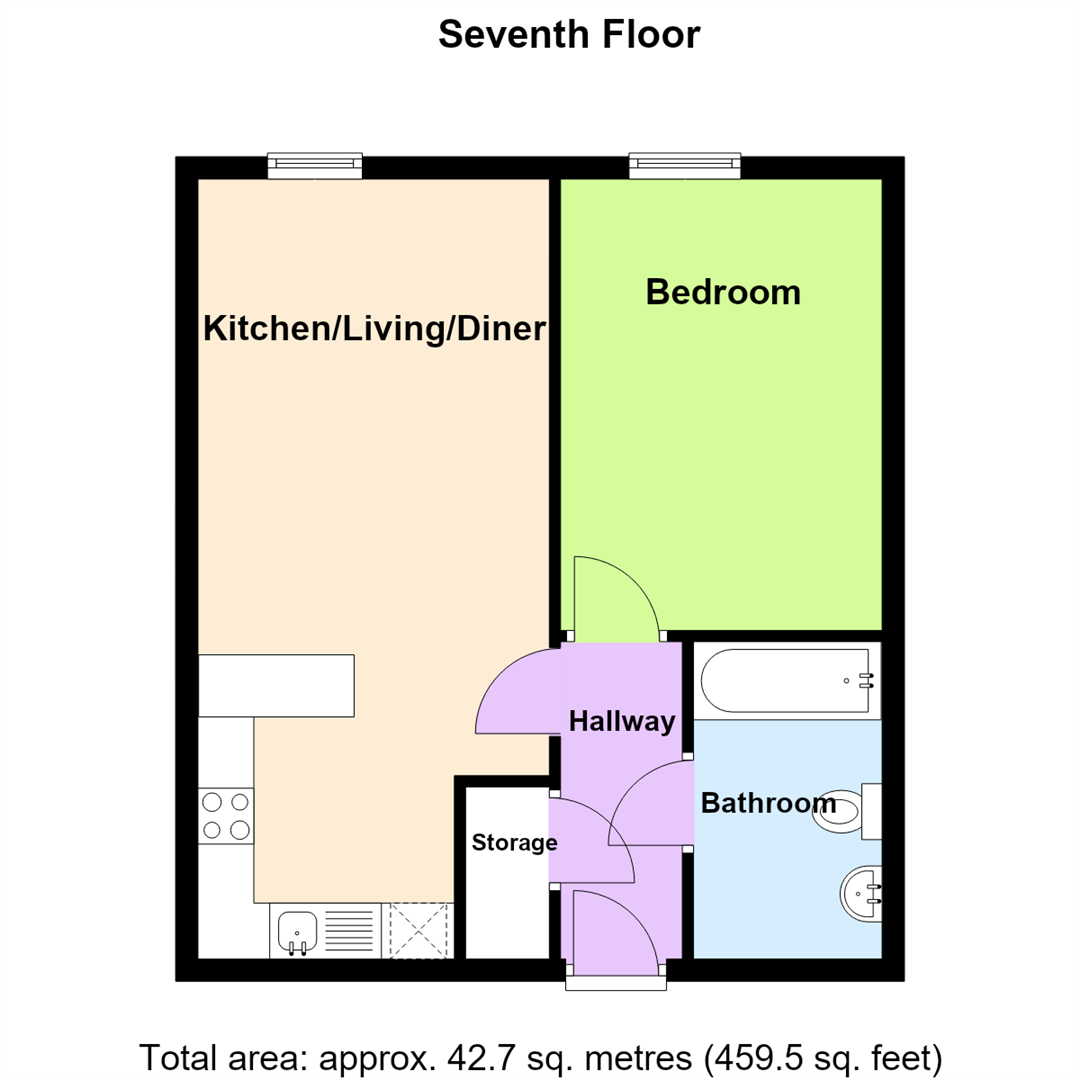 712 Saville Building, 37 Potato Wharf, Manchester floorplan