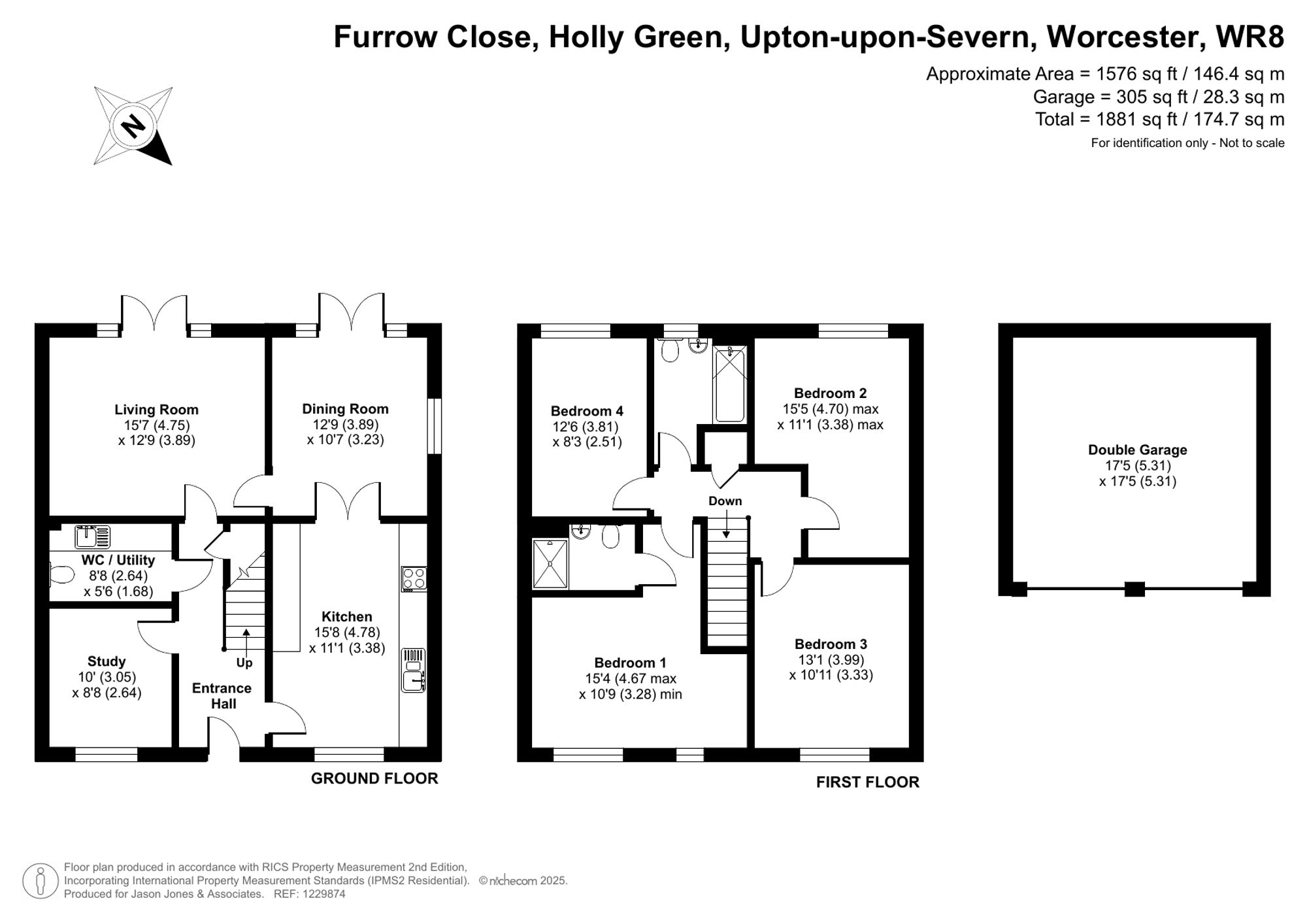 78 Furrow Close, Worcester floorplan