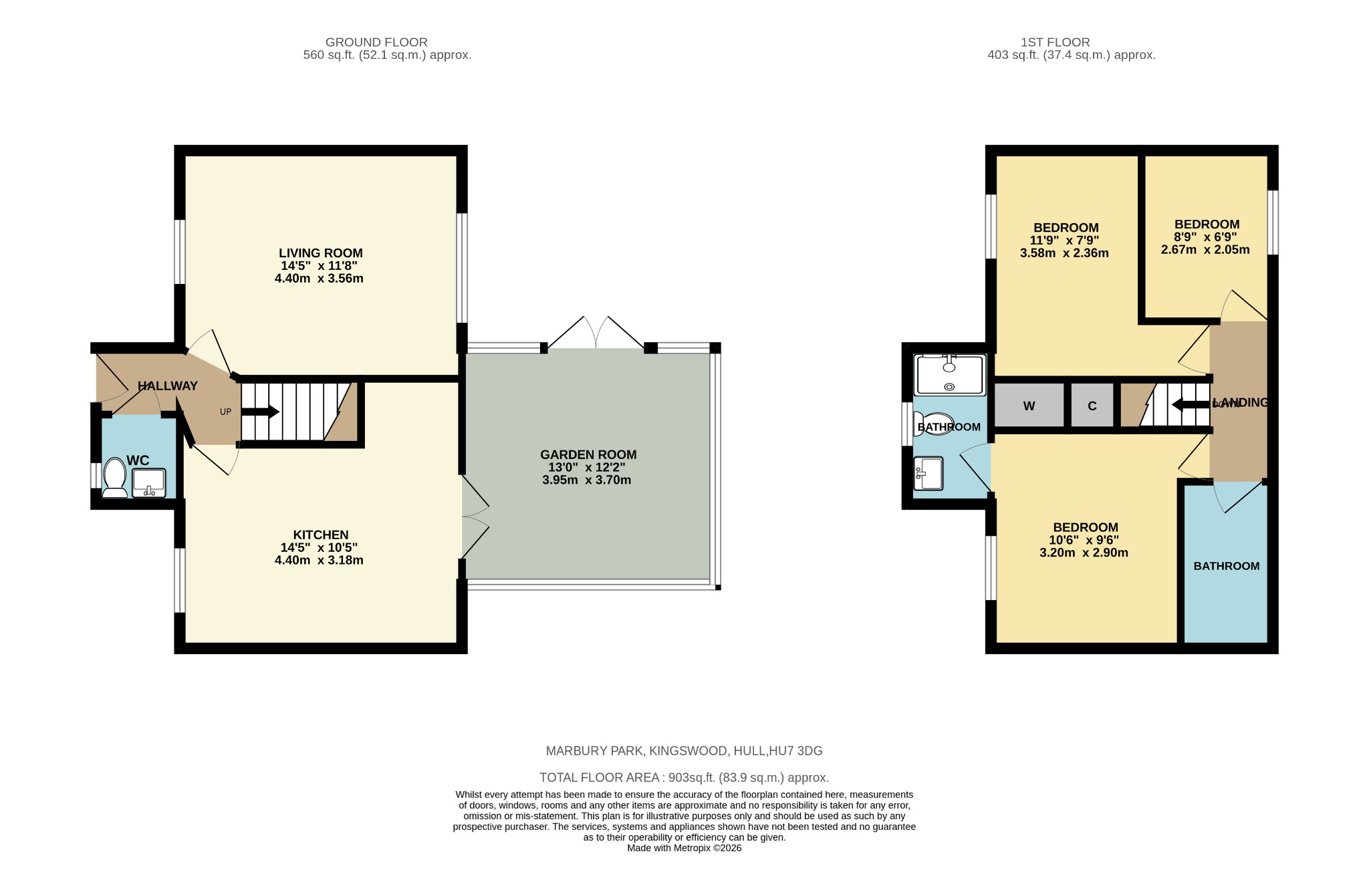 4 Marbury Park, Kingswood, East Riding of Yorkshire floorplan