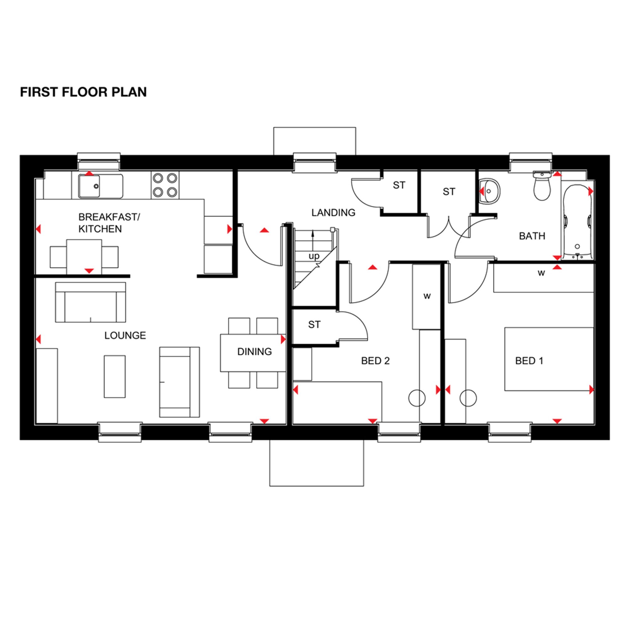 2 Bedrooms Flat for sale in 