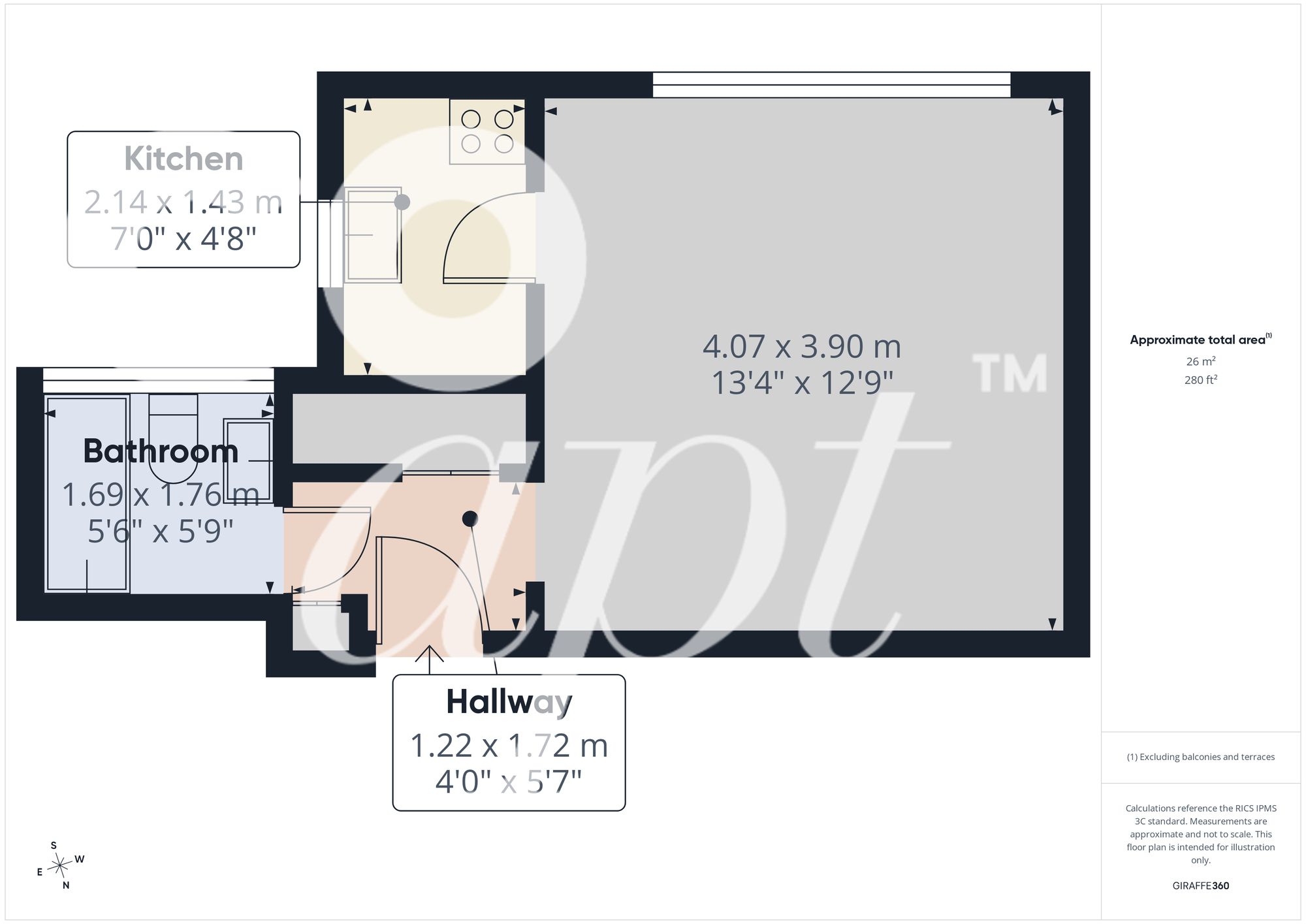36 Lancaster Court Kingsway, Hove floorplan