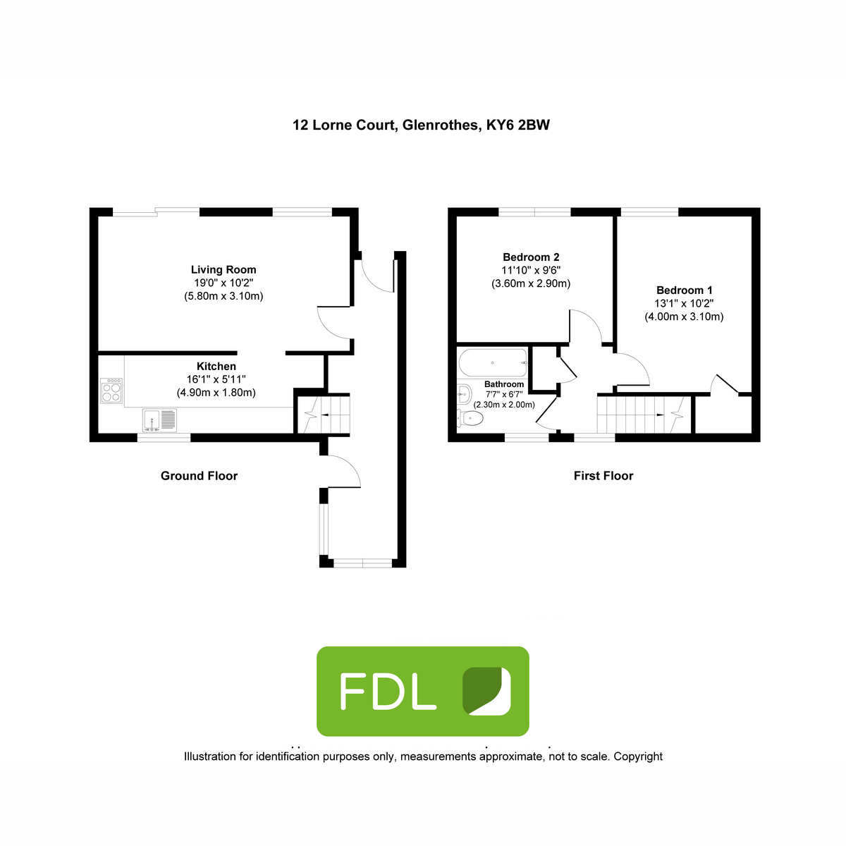 12, Lorne Court, Glenrothes floorplan