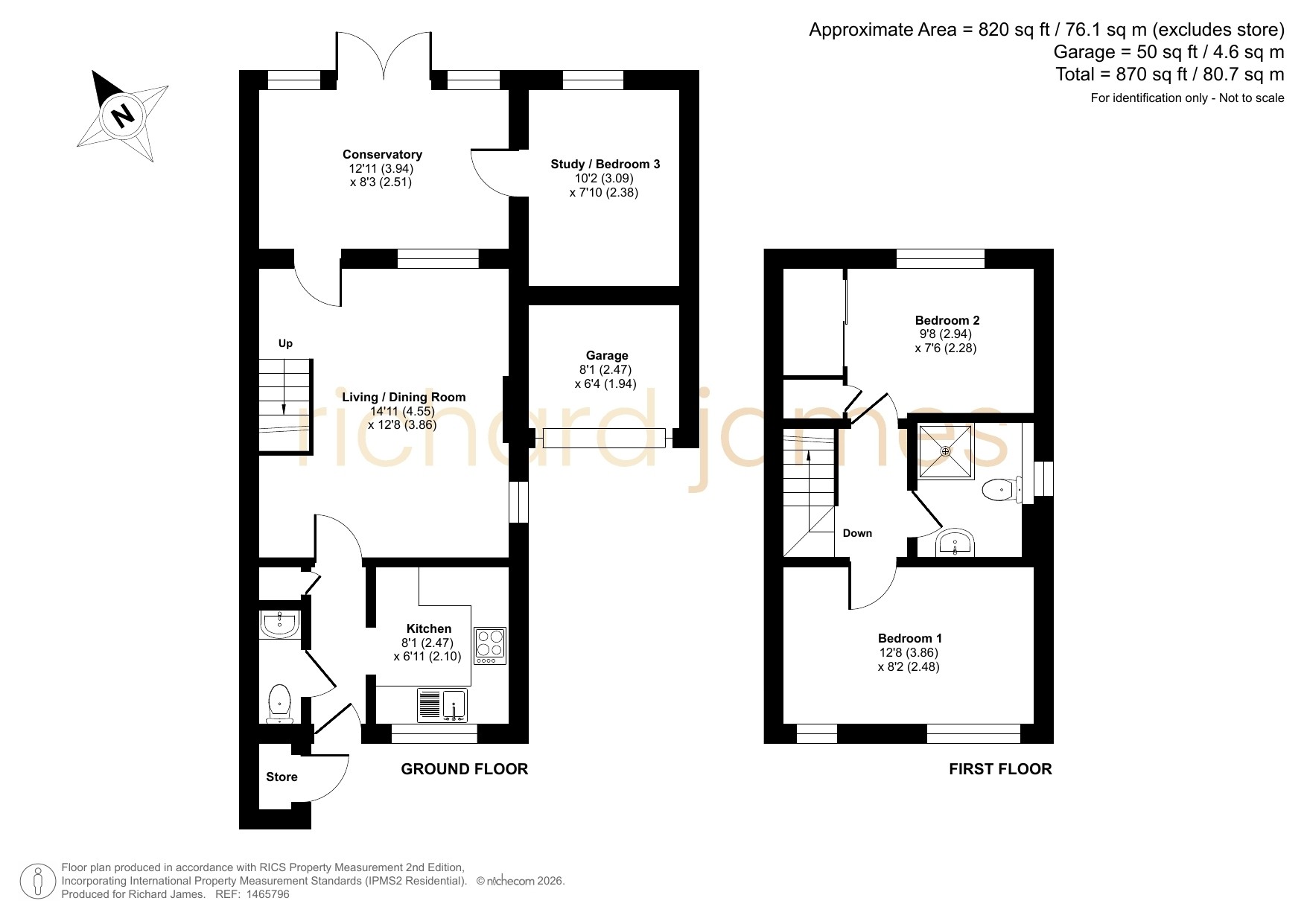 11, Ash Close, Lyneham floorplan