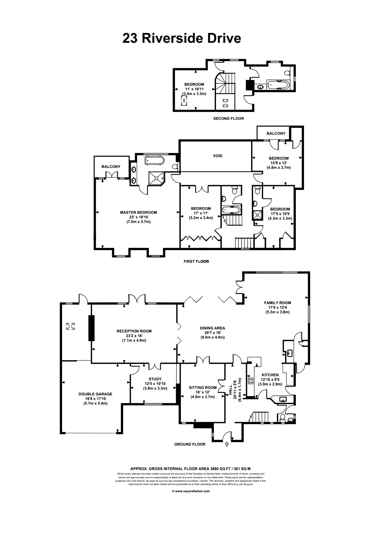 Willow Copse, 23, Riverside Drive, Surrey floorplan
