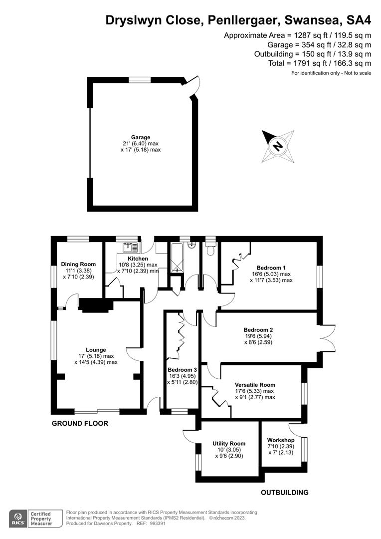 Dryslwyn Close, Penllergaer, Swansea SA4, 3 bedroom detached bungalow