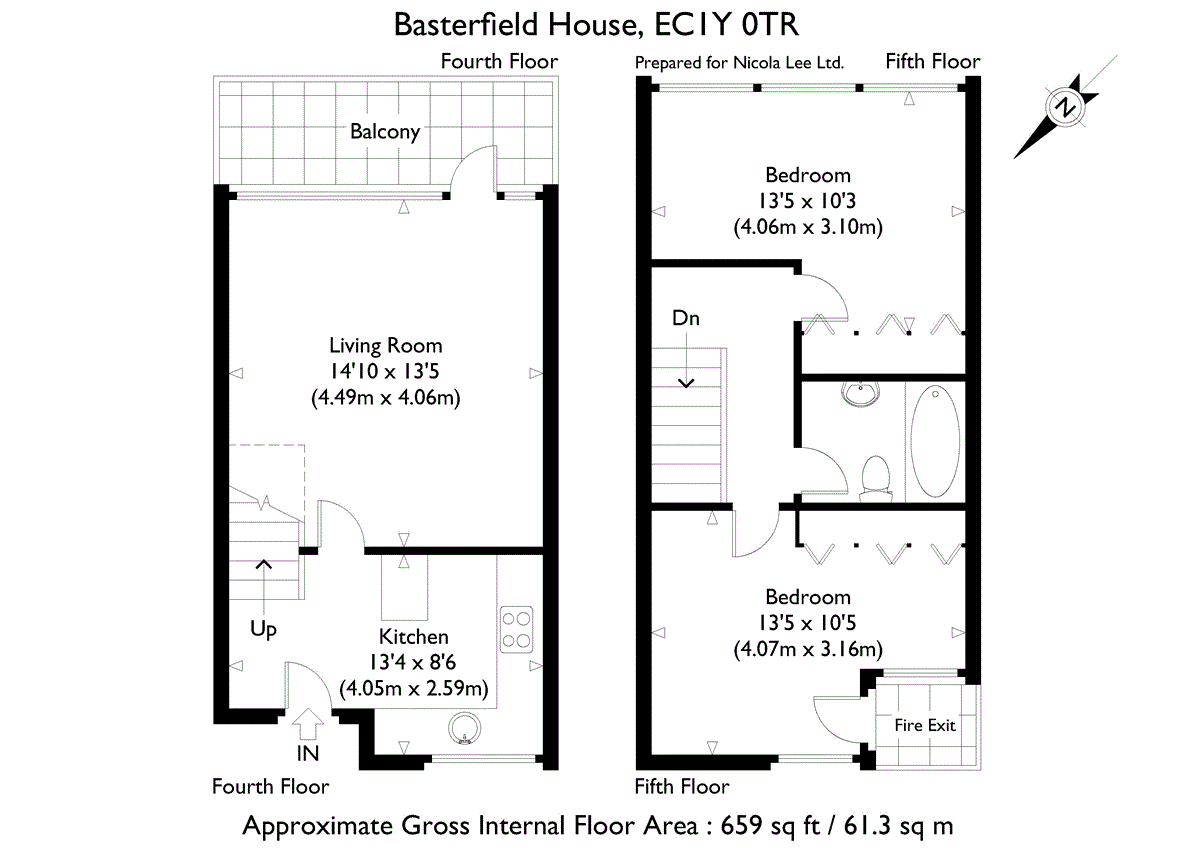 50, Basterfield House, London floorplan