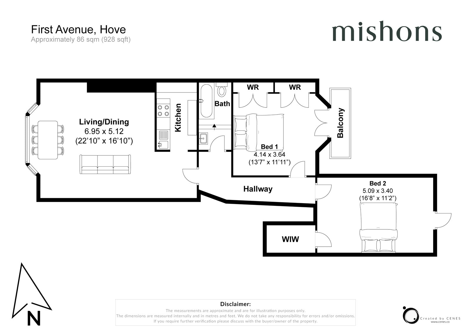 Flat 1, 22, First Avenue, East Sussex floorplan